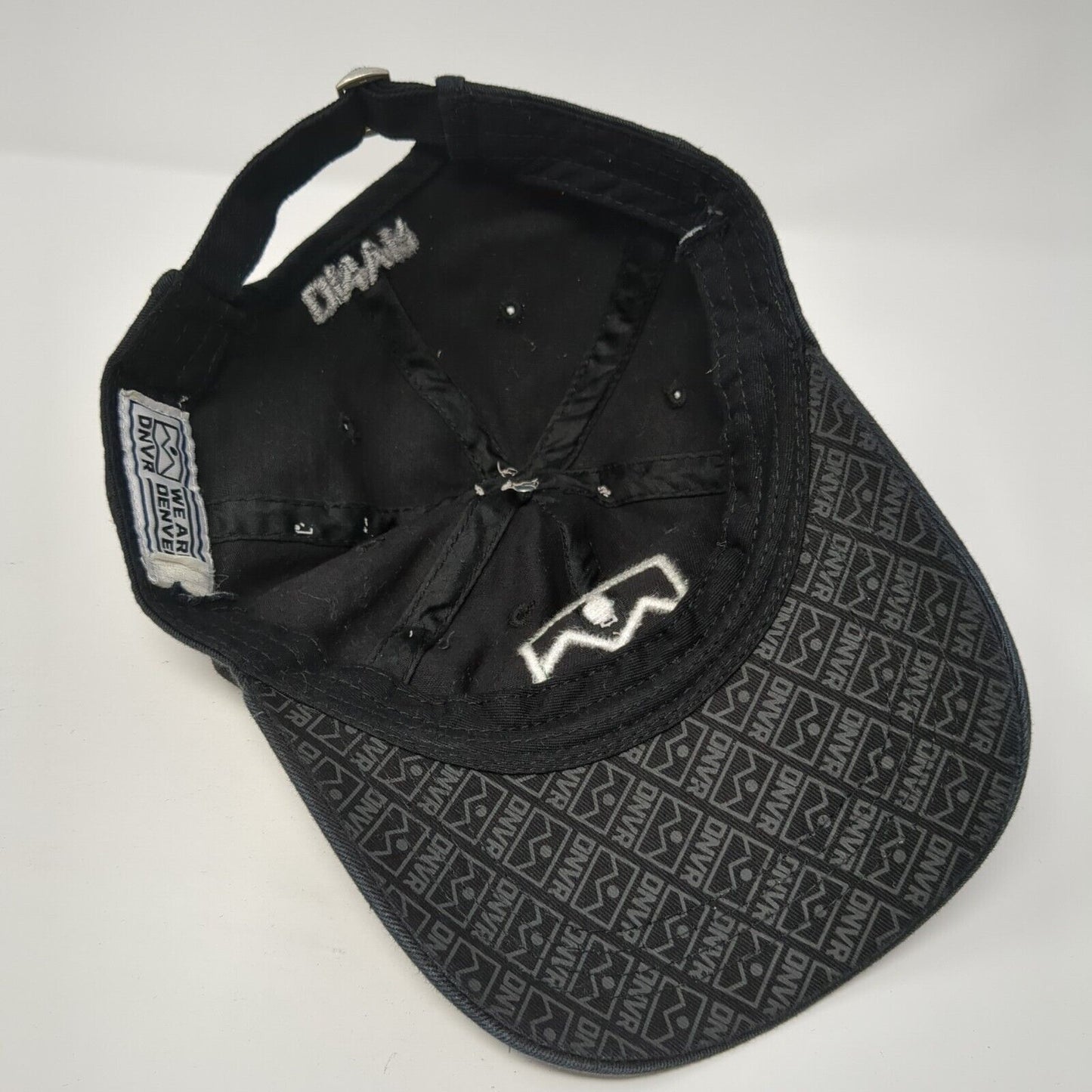DNVR Slideback Hat Black One Size Adjustable Embroidered We Are Denver