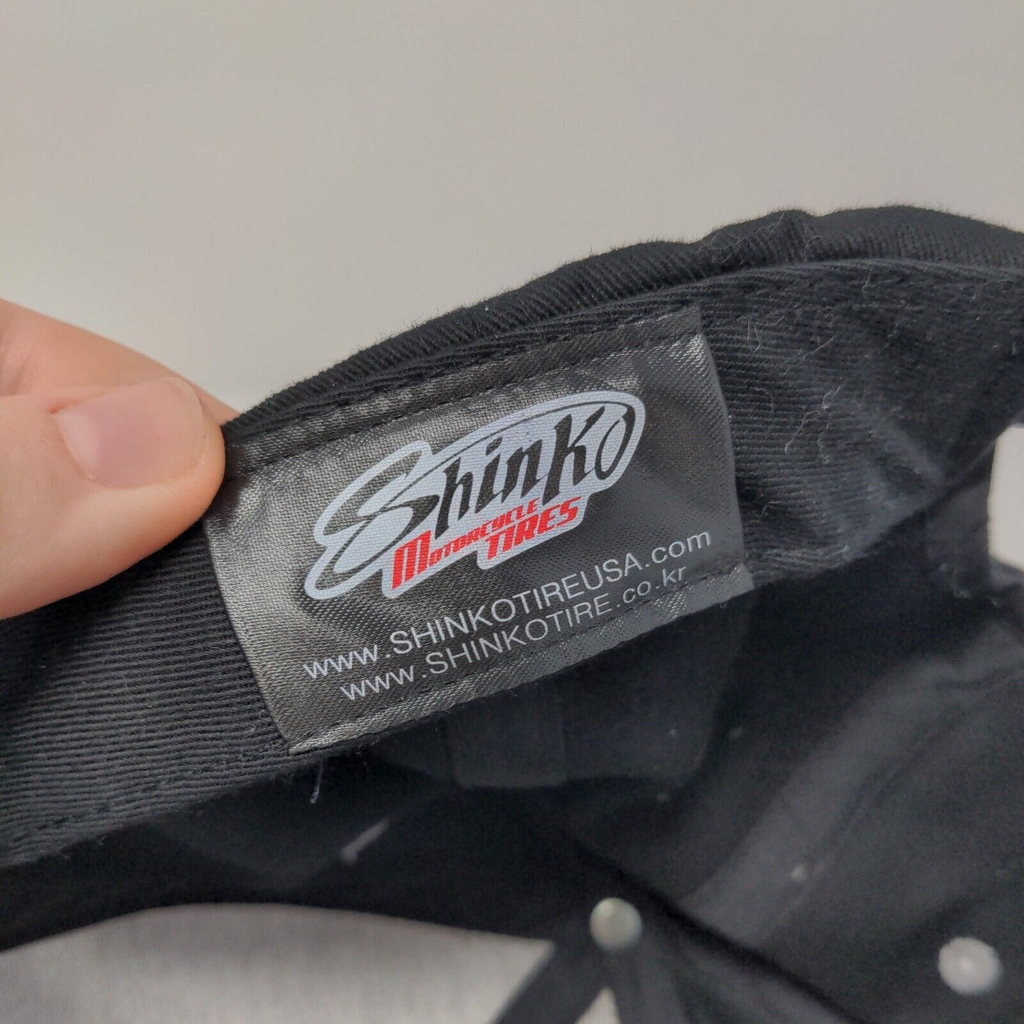 Shinko Motorcycle Tires Slideback Hat Black OSFA Adjustable Embroidered 6 Panel