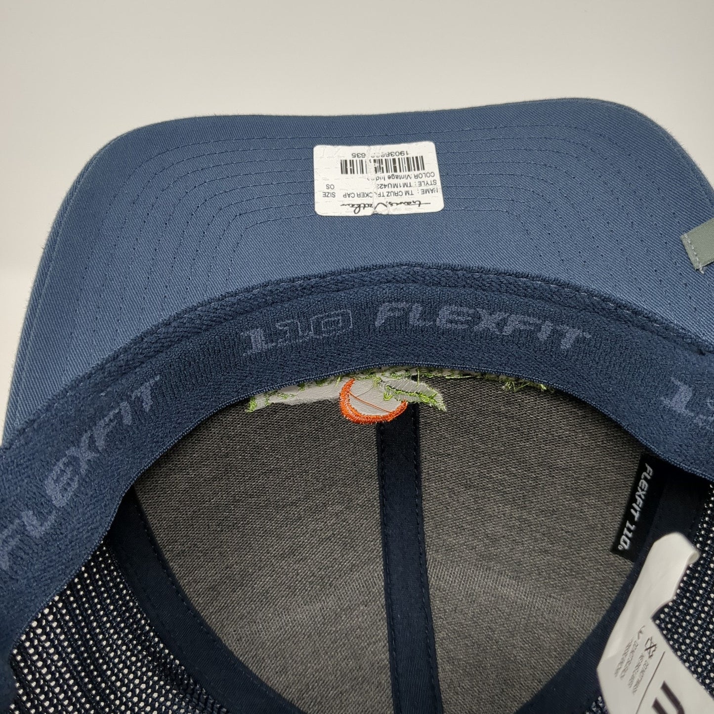 Kingsburg Orchards Snapback Trucker Hat Blue OS Mesh Back 110 Flexfit Yupoong