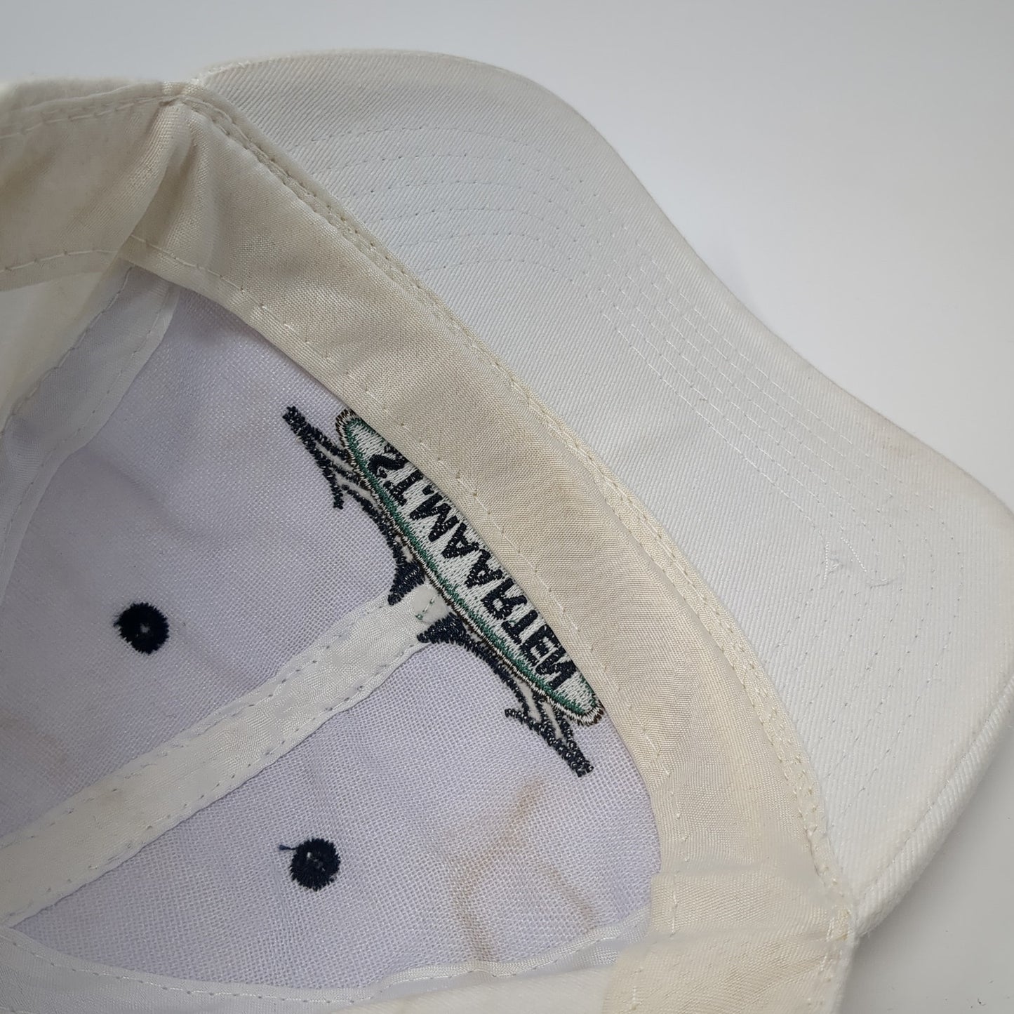 St. Maarten Strapback Hat White One Size Adjustable Embroidered 6 Panel