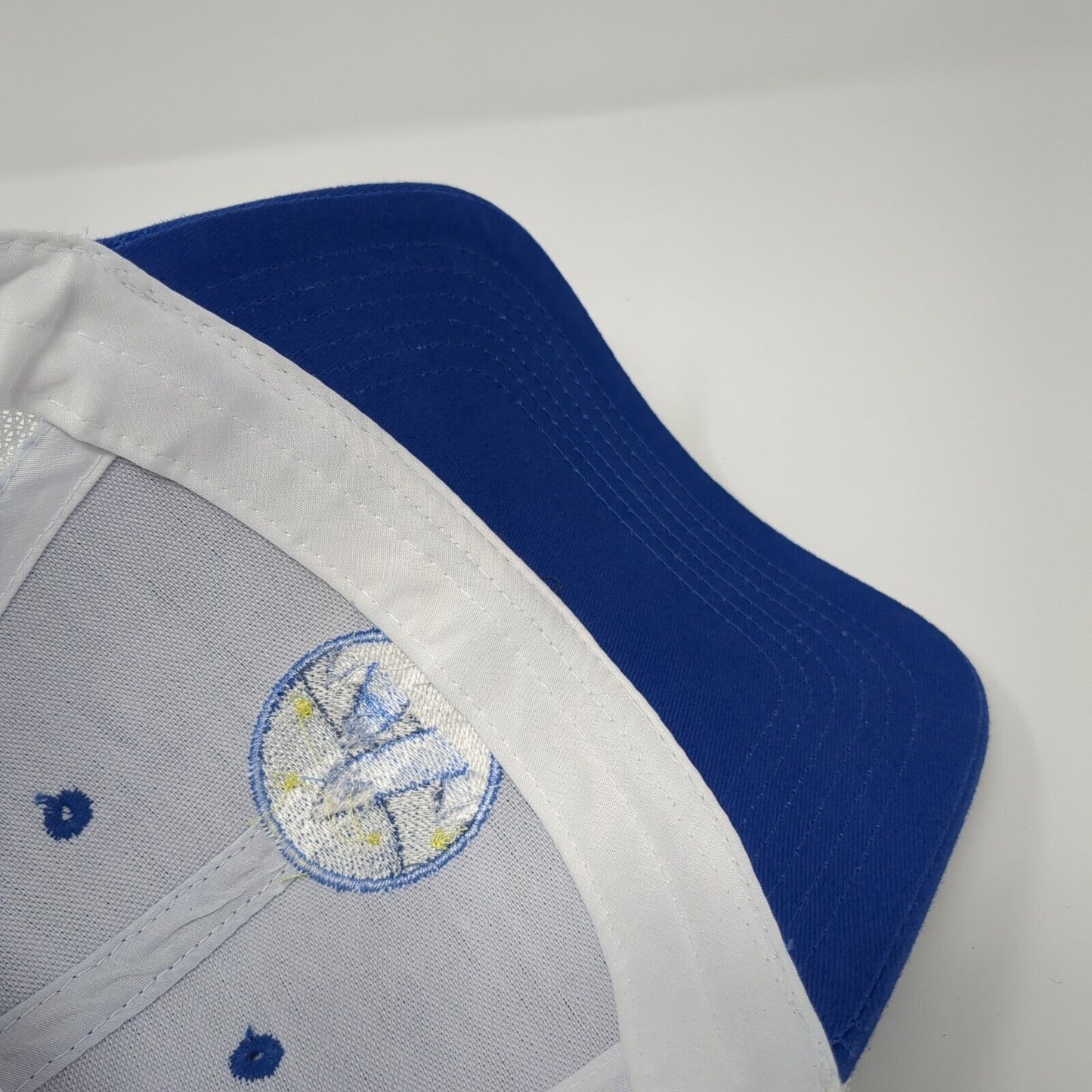 Atlassian Strapback Mesh Back Trucker Hat Blue One Size Quake City Caps