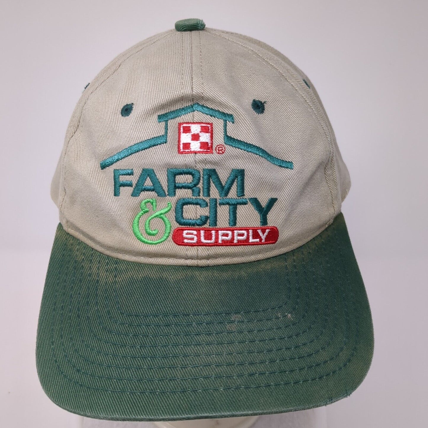 Farm City & Supply Strapback Hat Multi One Size Embroidered Colorblock