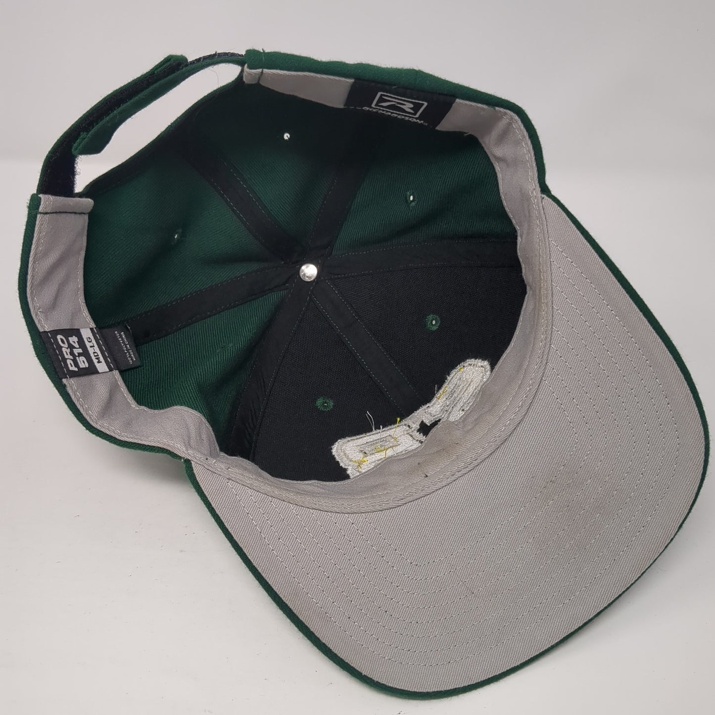 SB Strapback Hat Green Large Adjustable Embroidered 6 Panel Richardson