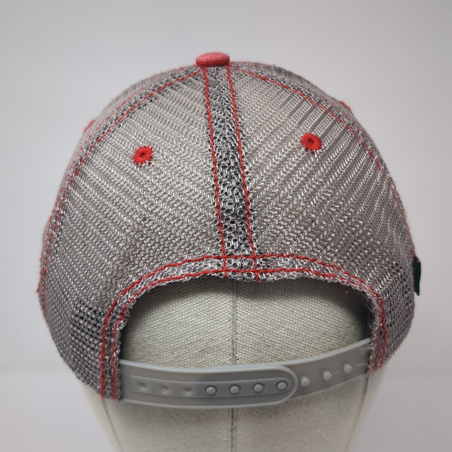 BC Adhesives 2004 Snapback Trucker Hat Red One Size Mesh Back Legacy