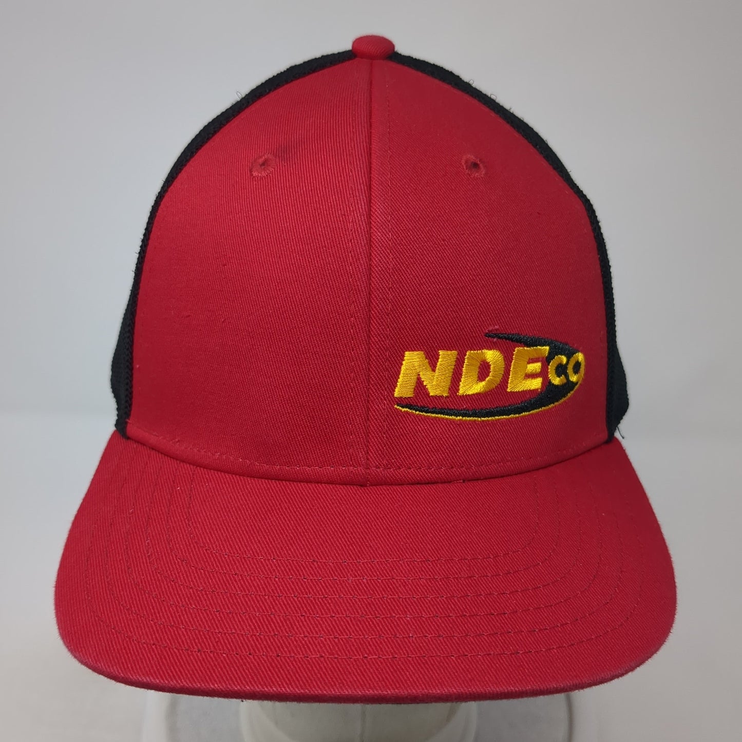 NDEco Snapback Mesh Back Trucker Hat Red One Size Colorblock Outdoor Cap