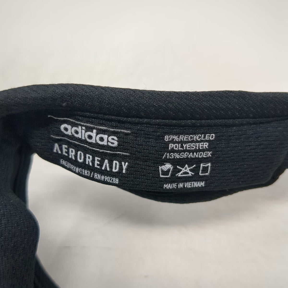 Adidas Visor Black One Size Aeroready Performance Logo Strapback Hat Sport Golf