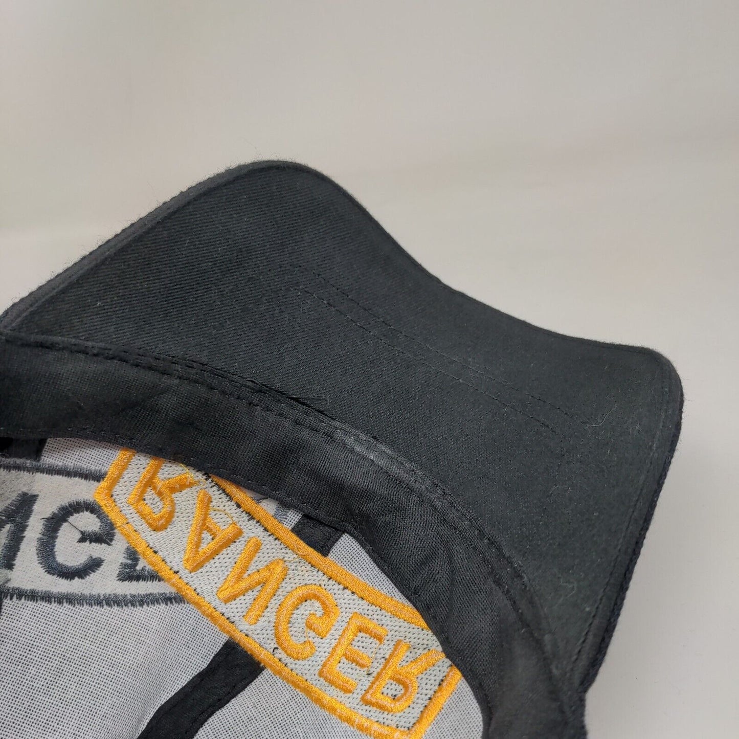 Ranger Strapbak Hat Black One Size Adjustable Embroidered Vented Holes 6 Panel