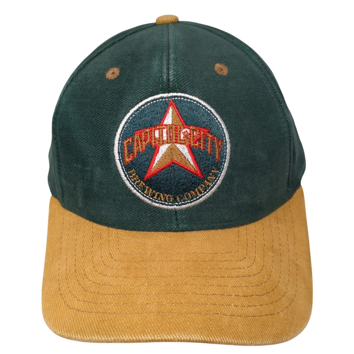Capitol City Brewing Company Strapback Hat Green One Size Colorblock