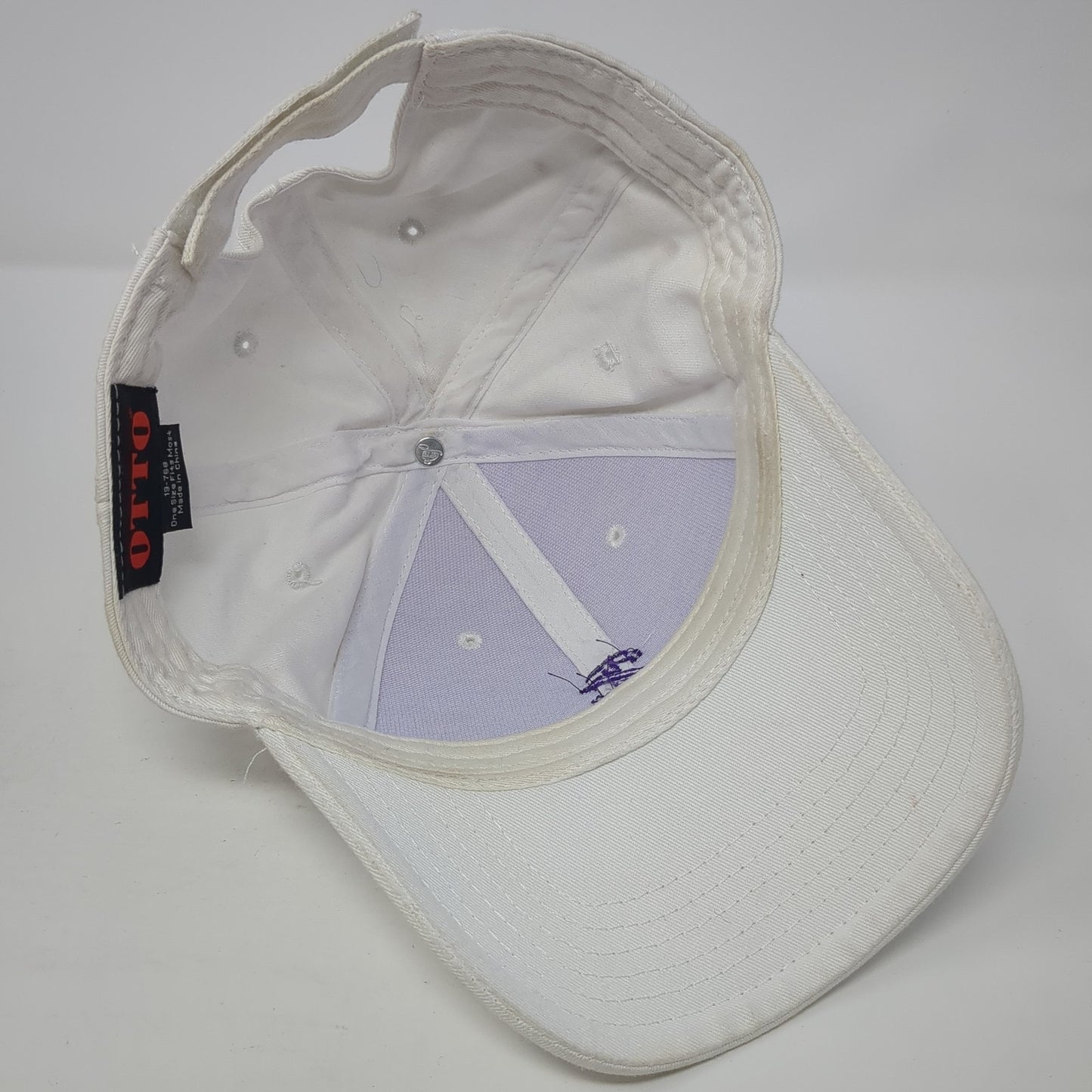 Izod Strapback Baseball Cap White One Size Adjustable Embroidered 6 Panel Otto