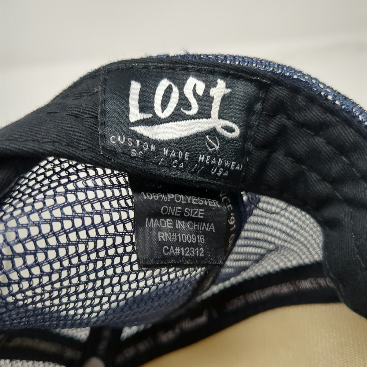 Lost Enterprises Trucker Hat Blue One Size Hola Now Get Lost Graphic Mesh