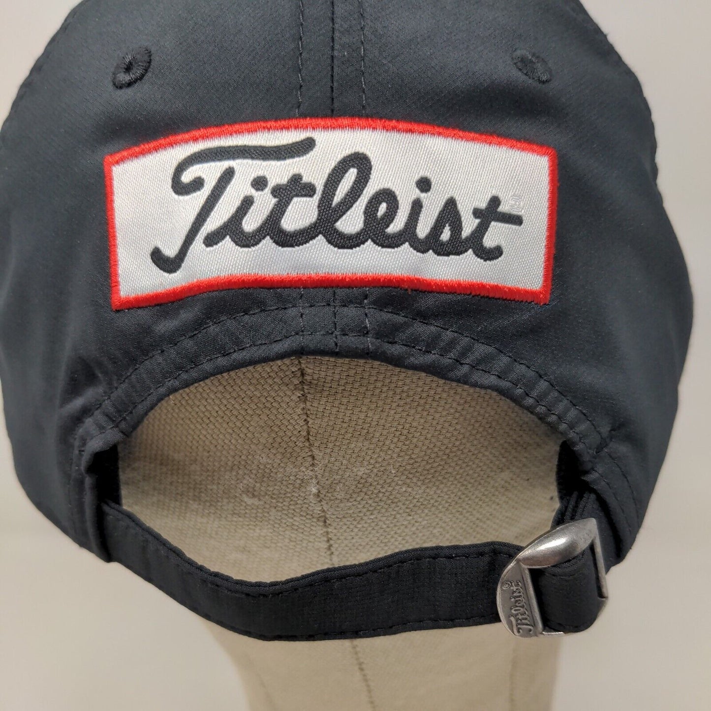 Titleist Men's Slideback Hat Black Prairie View Golf Club Embroidered Logo