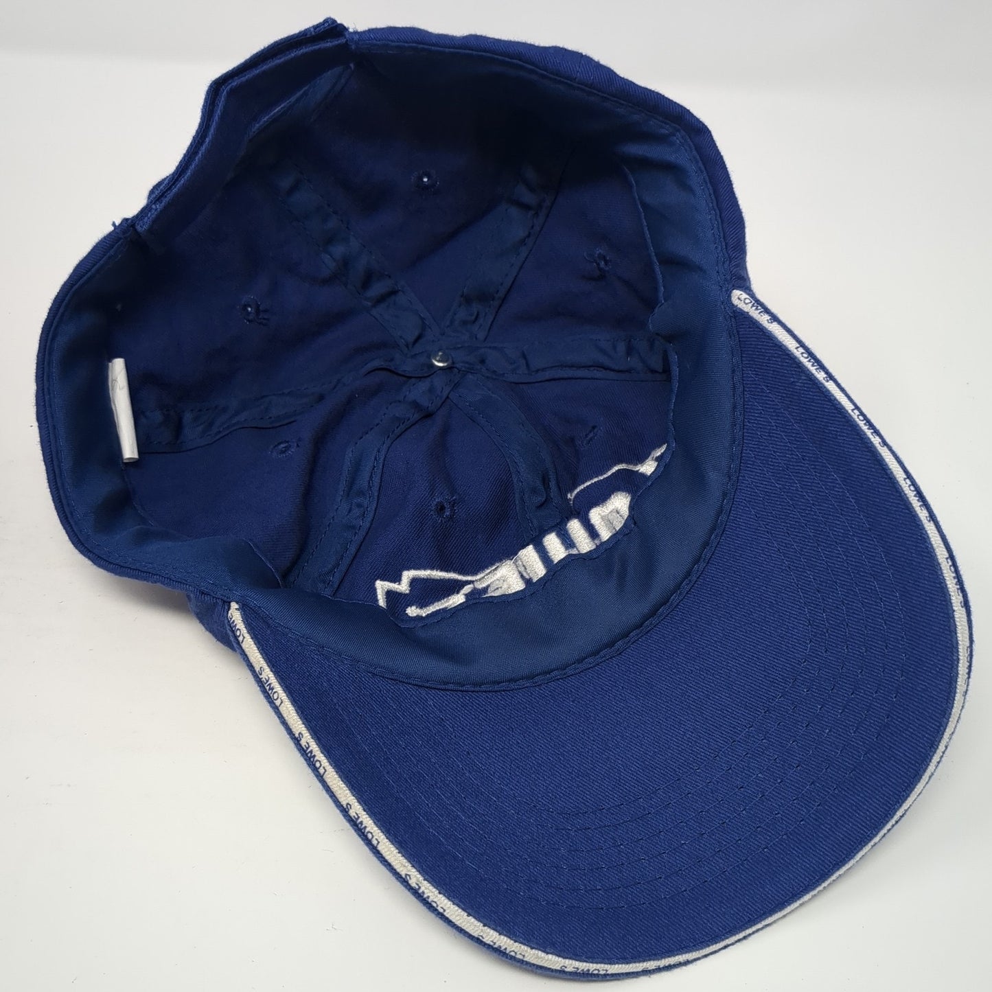 Lowe's Strapback Baseball Cap Blue One Size Adjustable Embroidered 6 Panel