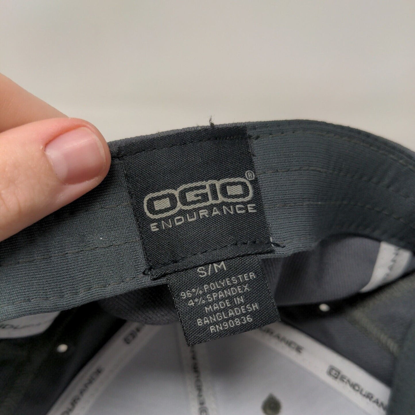 1,000 Springs Mill Fitted Hat Gray S/M Vented Holes 6 Panel Ogio Endurance