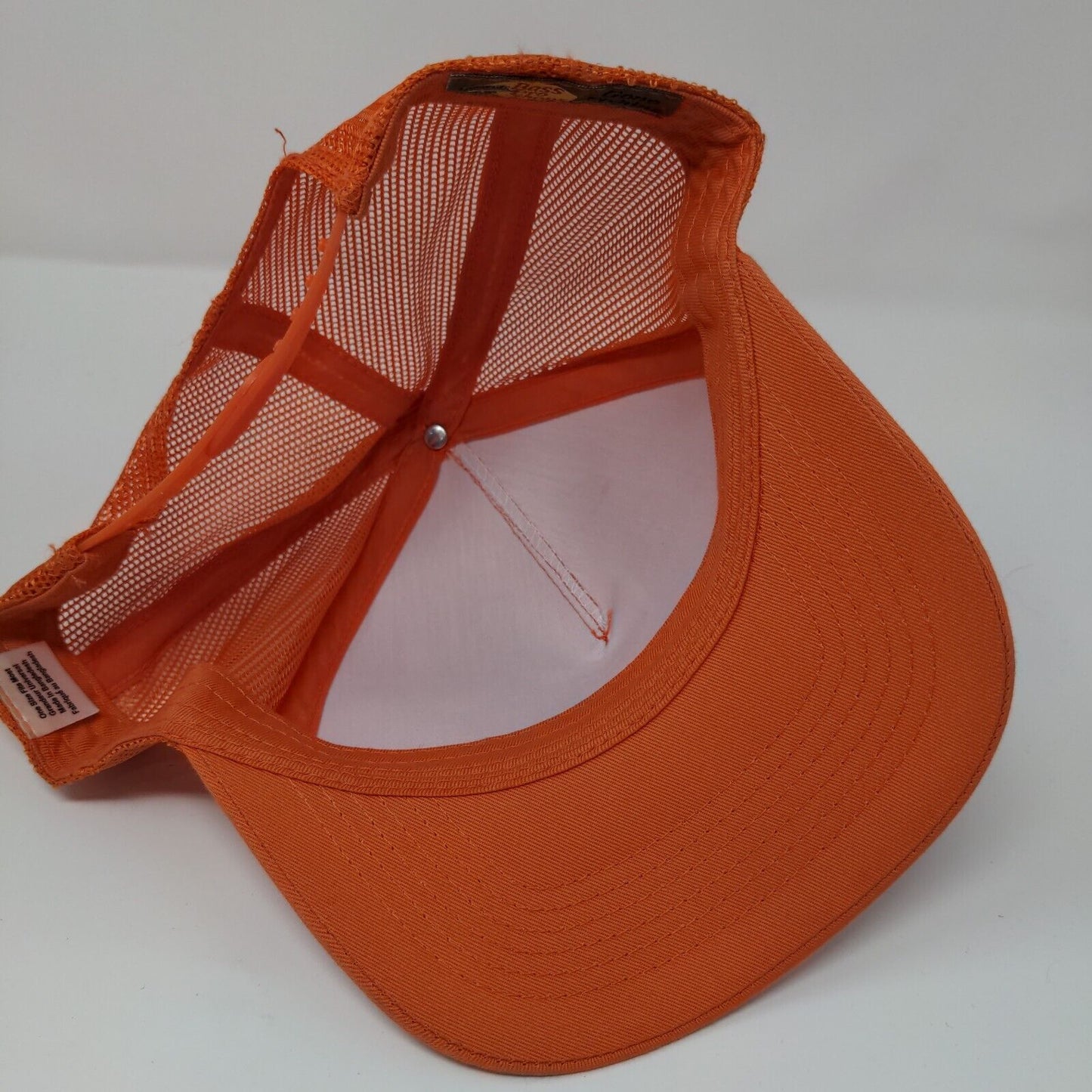 Bass Pro Shops Snapback Trucker Hat Orange OSFM Adjustable Mesh Gone Fishing