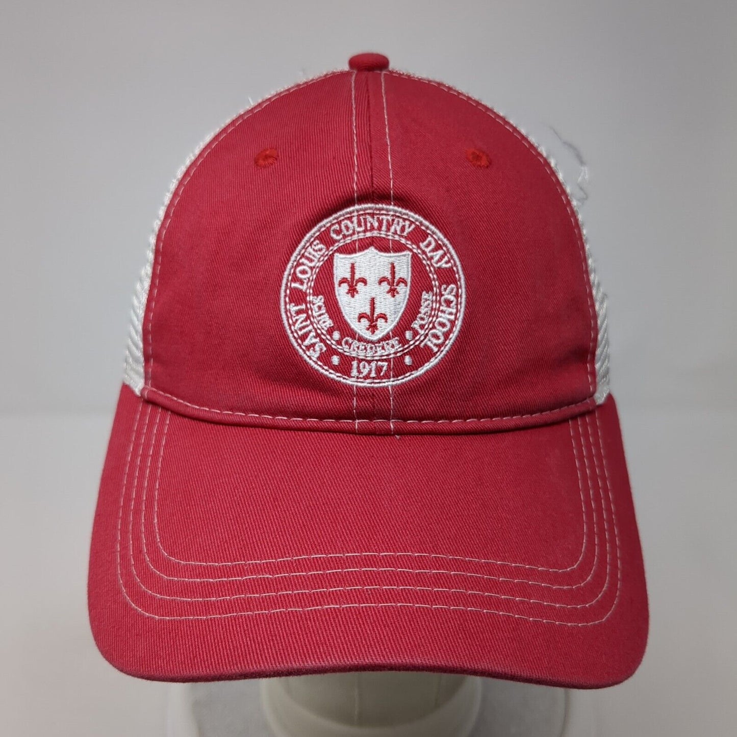 Saint Louis Country Day School Slideback Trucker Hat Red One Size 6 Panel