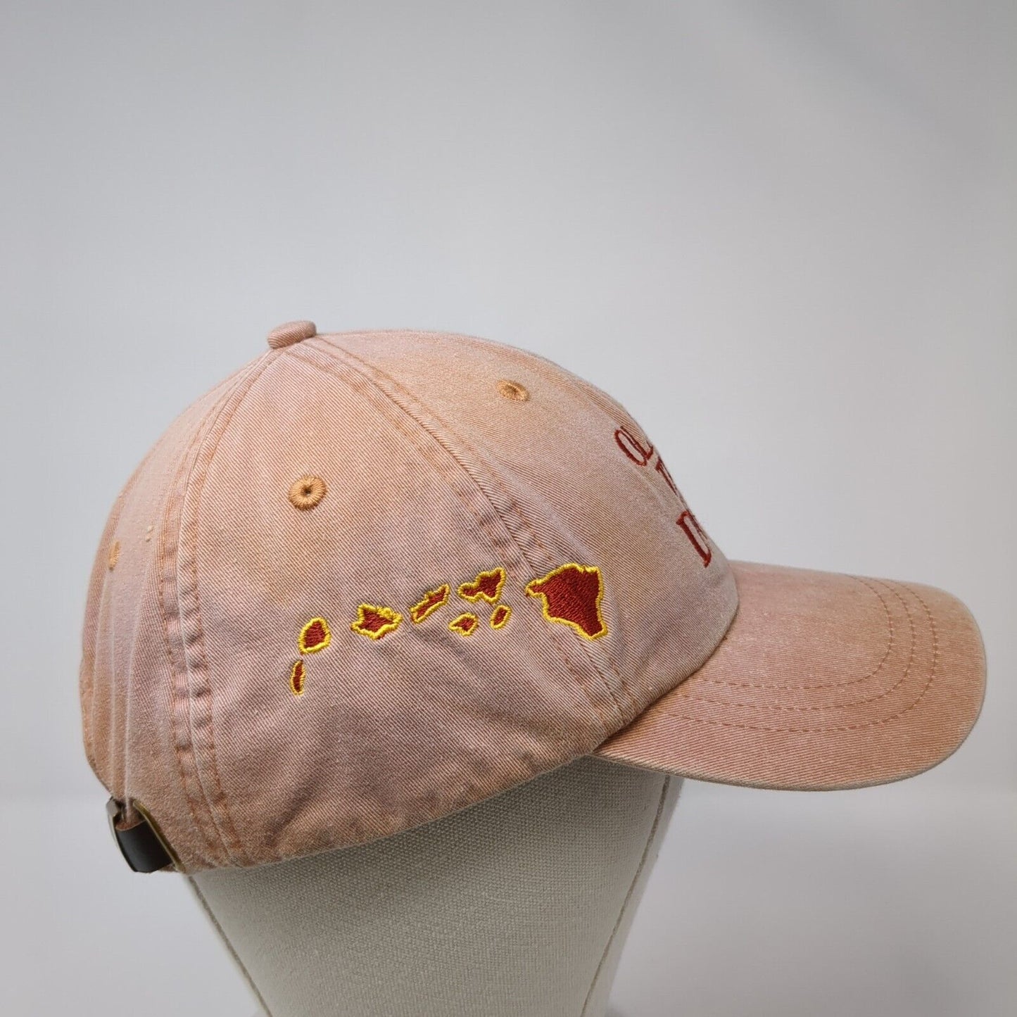 Older Than Dirt Slideback Hat Orange One Size Adjustable Leather Strap
