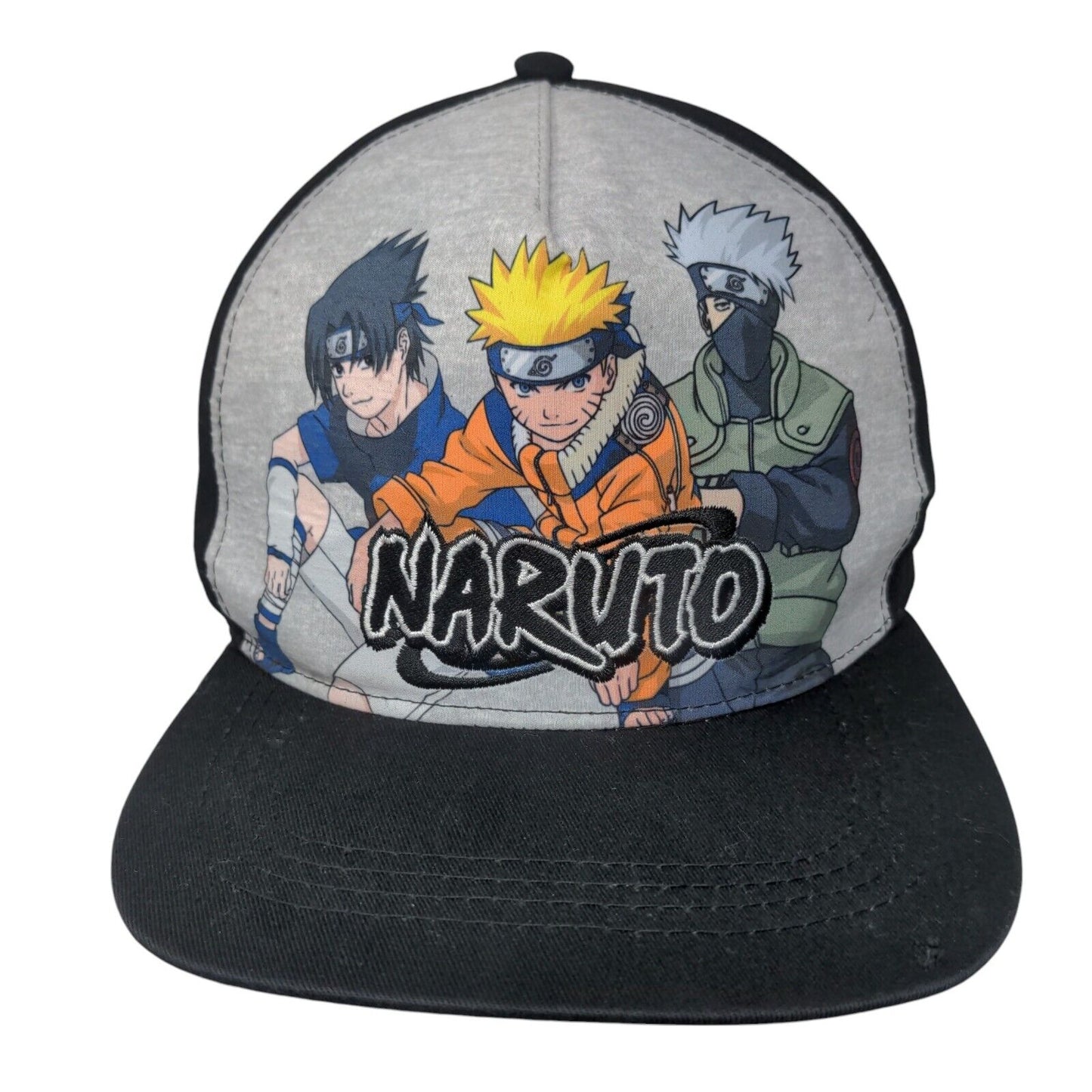 Naruto Snapback Hat Black Youth OSFM Adjustable Colorblock Vent Holes