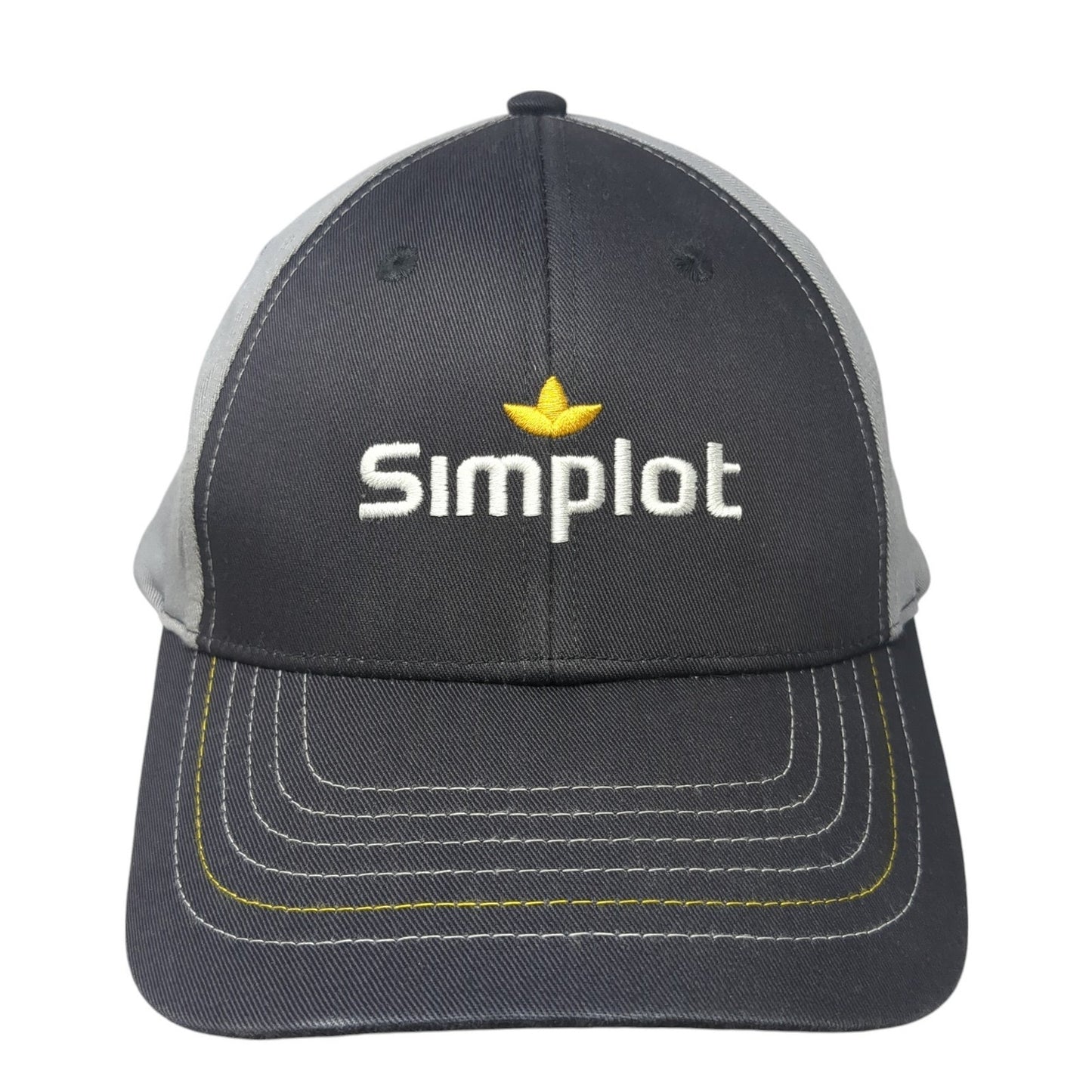 Simplot Strapback Baseball Cap Gray One Size Adjustable Embroidered K-Products