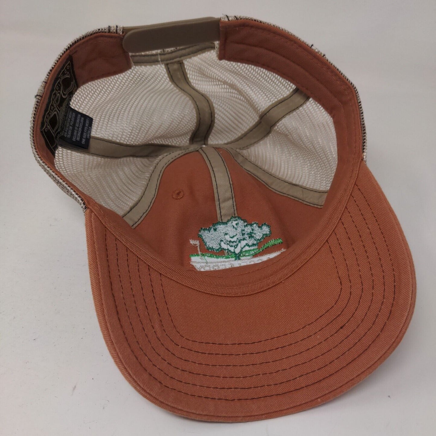 Casselberry Golf Club Snapback Hat Orangish Brown OSFM Embroidered Mesh Back