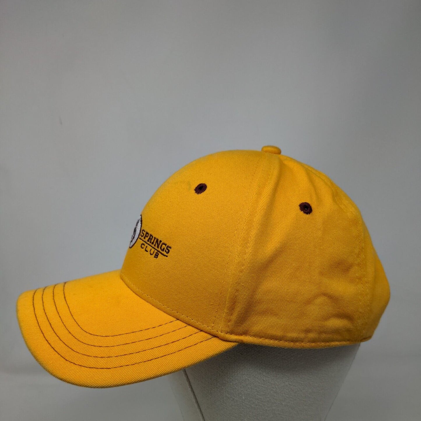 Coyote Springs Golf Club Strapback Hat Yellow One Size Embroidered