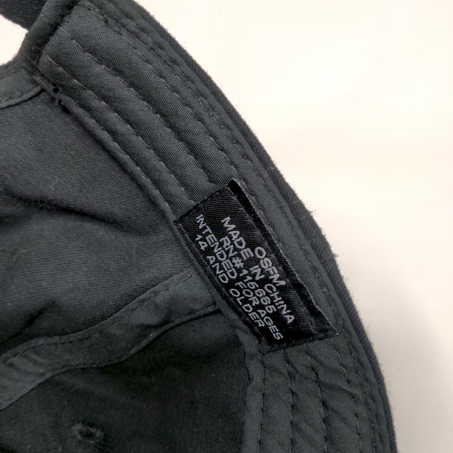 Top Gun Slideback Hat Black OSFM Adjustable Embroidered Vented Holes 6 Panel