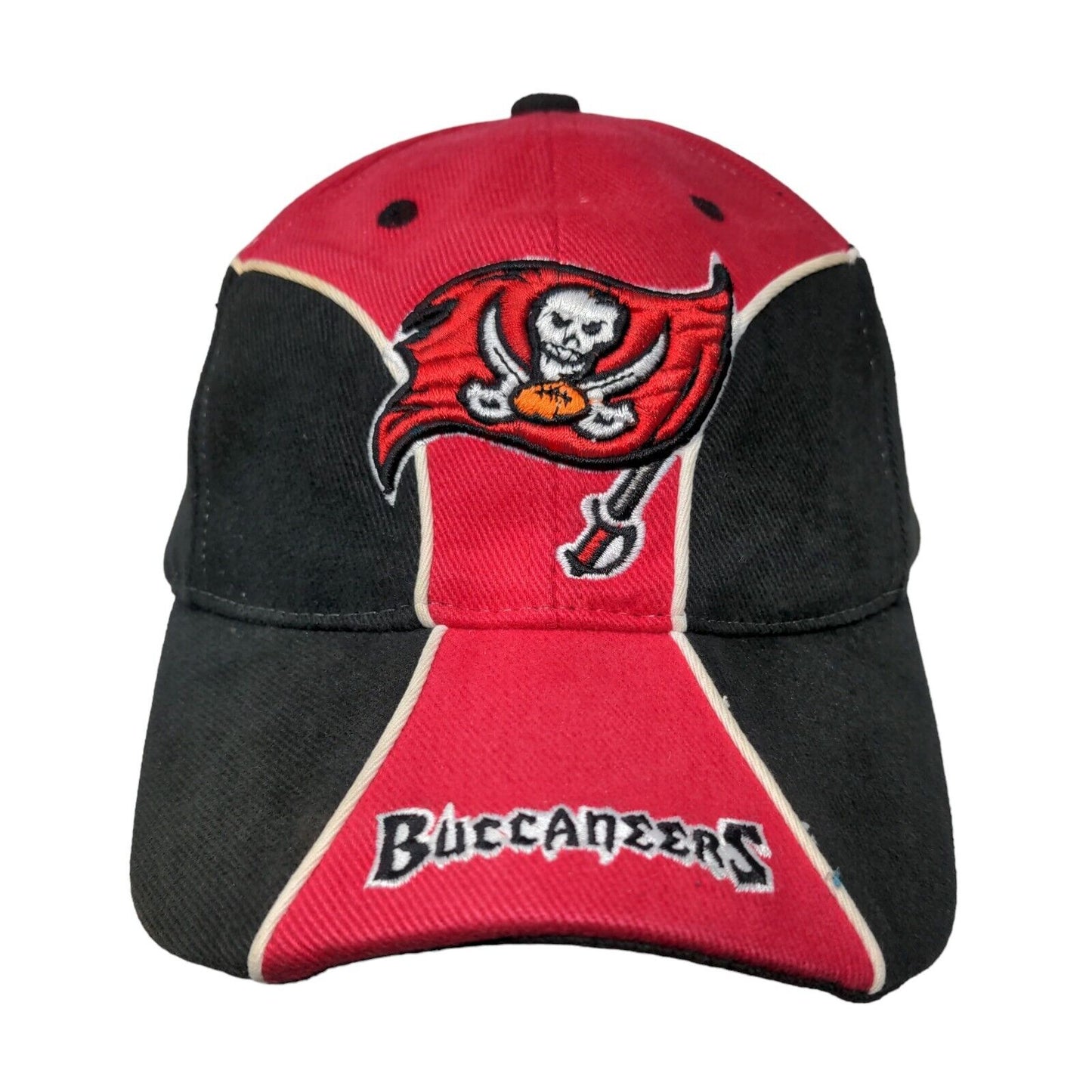 NFL Tampa Bay Buccaneers Strapback Hat Red Black Embroidered Flag Logo Hit