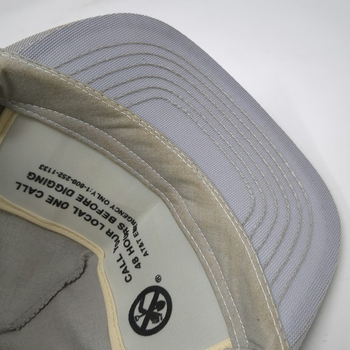 Trucker Gray Hat Slideback AT&T Utility Company Safety No Digging Vintage