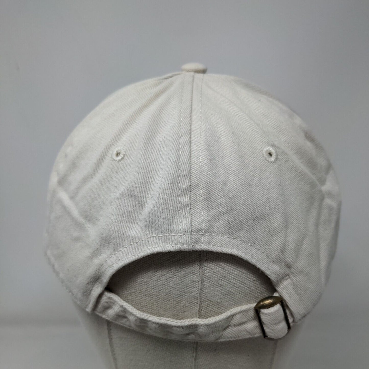 Bass Master Slideback Hat Cream One Size Adjustable Embroidered Patriotic Cotton