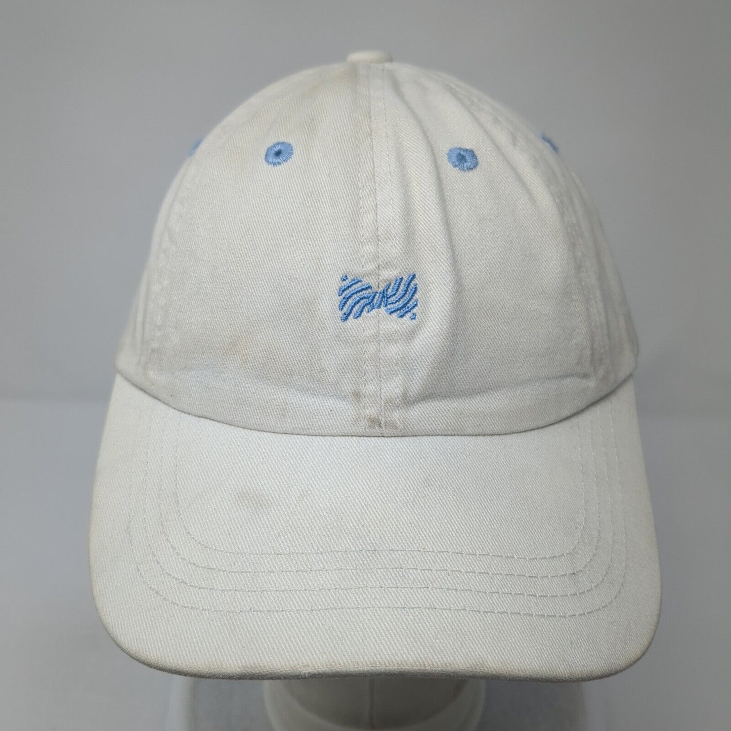 Fraternity Collection Slideback Hat White One Size Adjustable Embroidered Cotton