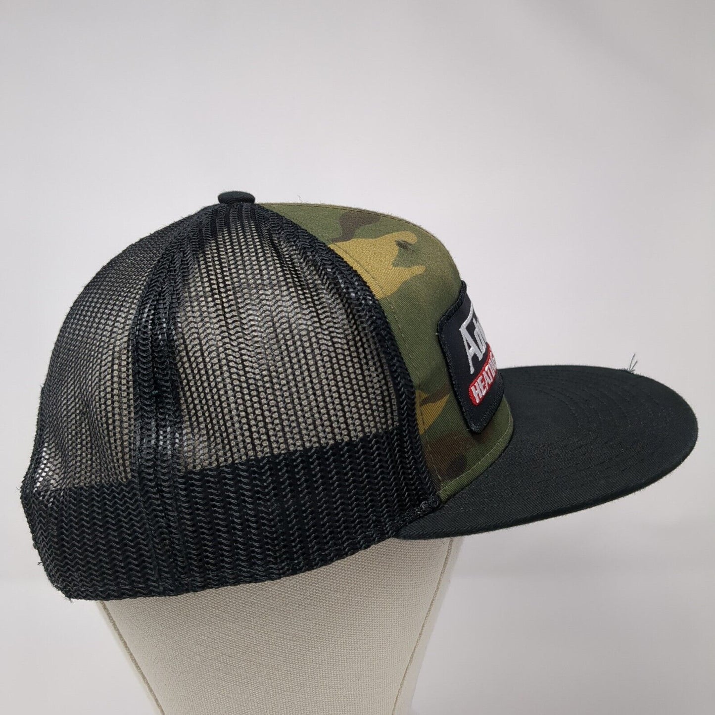 Advanced Heating & Cooling Trucker Hat Camo One Size Mesh Back Otto