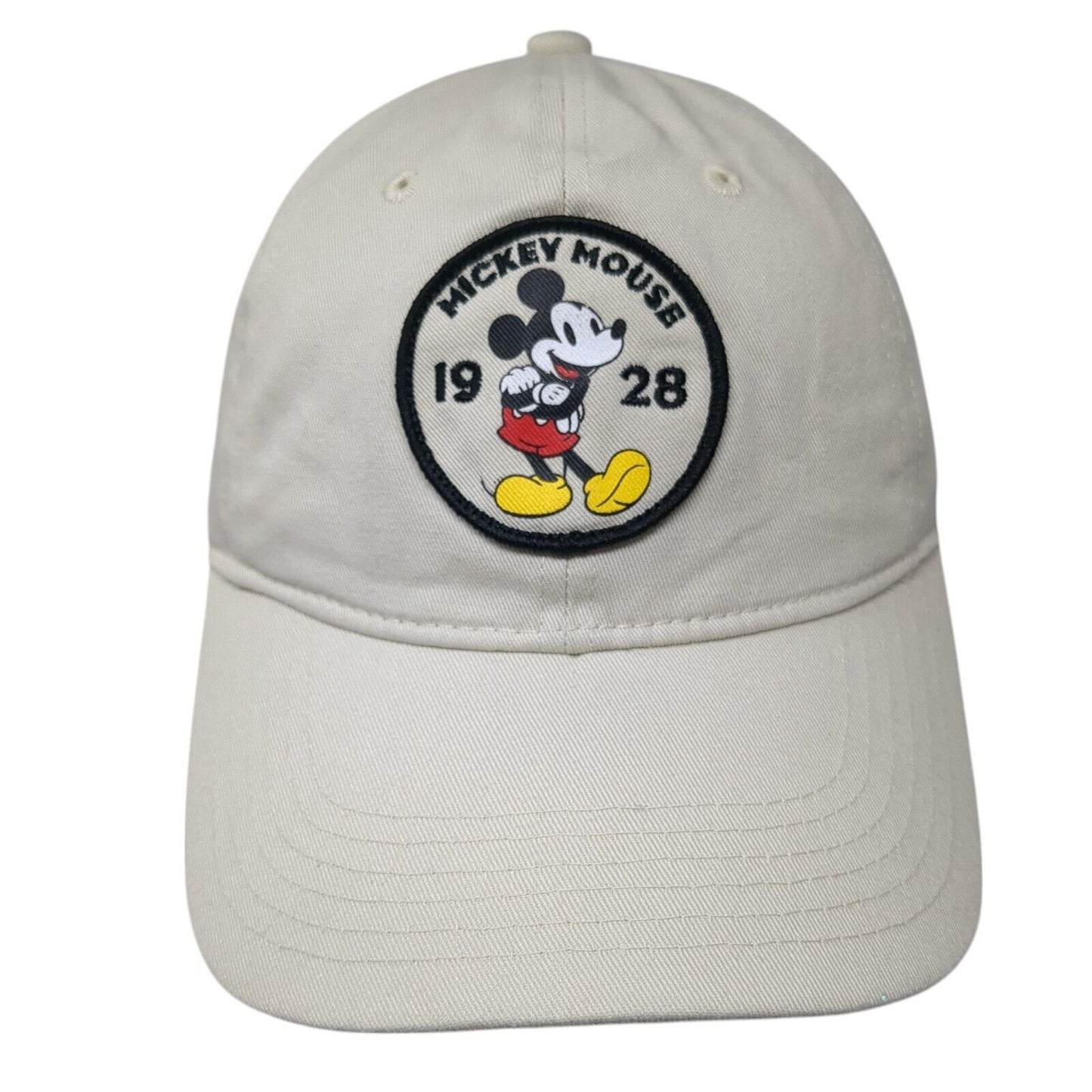Mickey Mouse 1928 Slideback Hat Tan One Size Adjustable Embroidered Disney