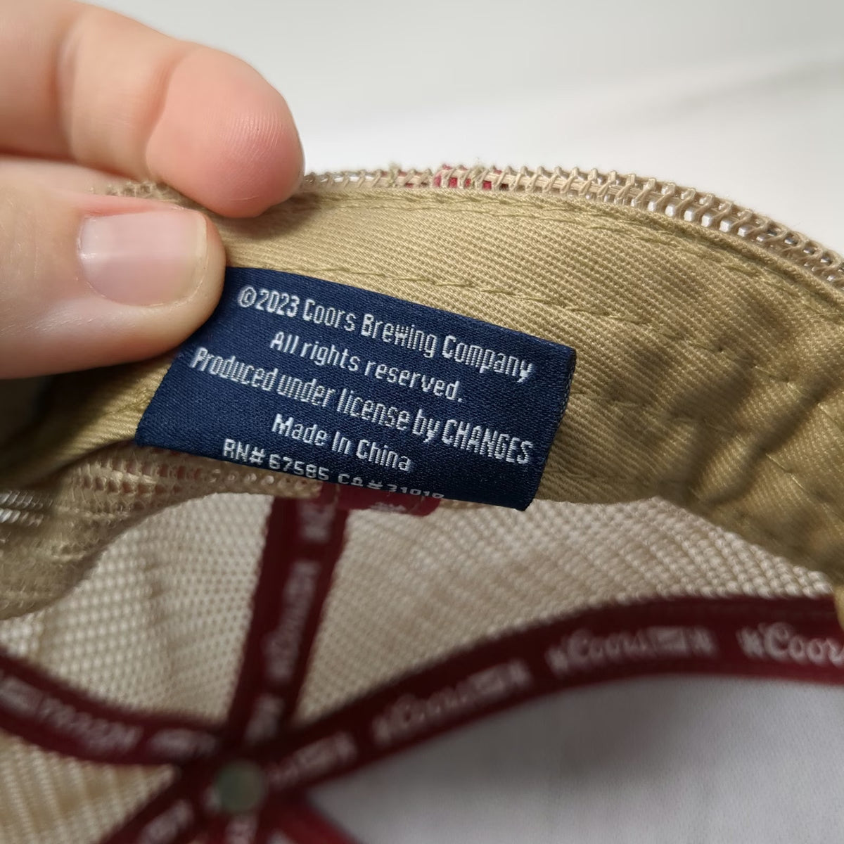 Coors Trucker Hat Gray Beige One Size Denim Banquet Rodeo Bull Head Snapback