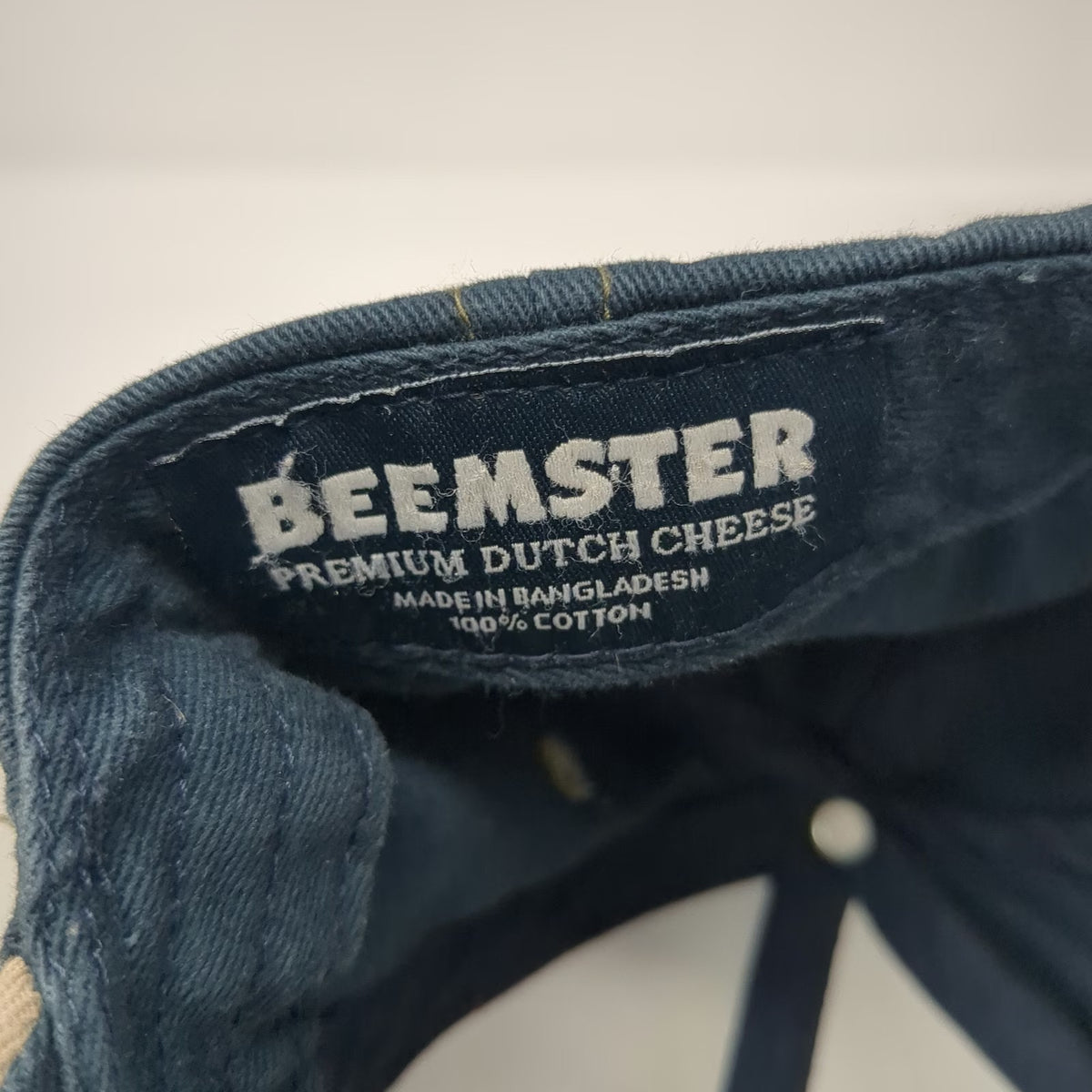 Beemster Premium Dutch Cheese Baseball Cap Blue One Size 1901 Strapback Hat