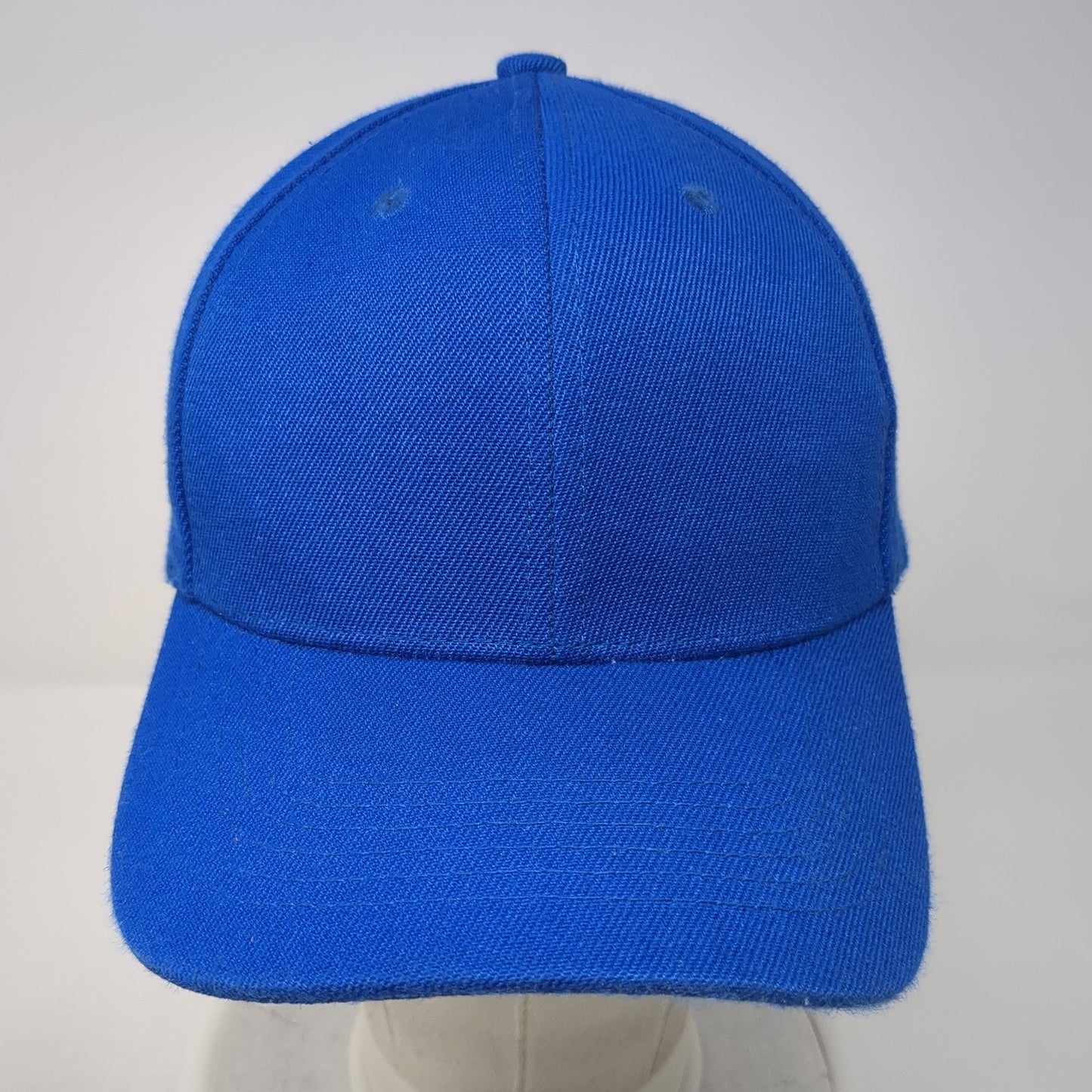 Unbranded Strapback Hat Solid Blue One Size Adjustable Blank Casual