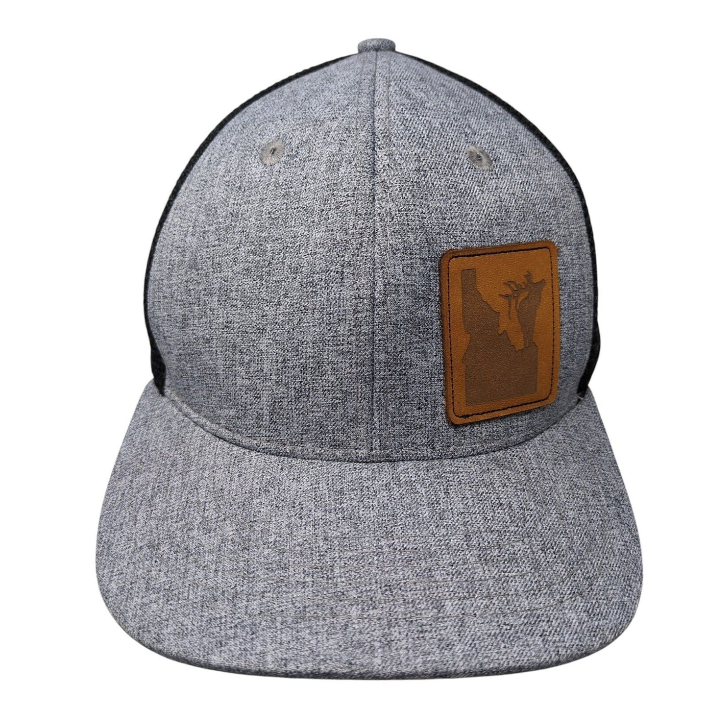 Arcadian Outfitters Patch Snapback Trucker Hat Gray OSFA Mesh Back