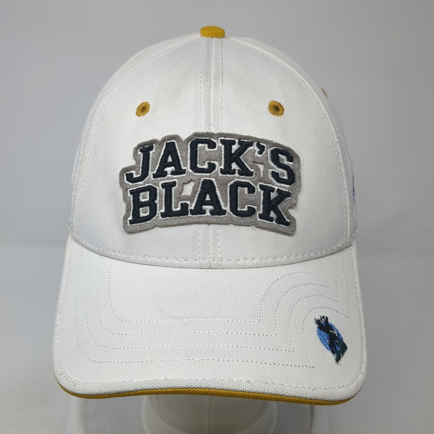 Jack's 7628 YDS Black Fitted Baseball Cap White One Size Adjustable The Game