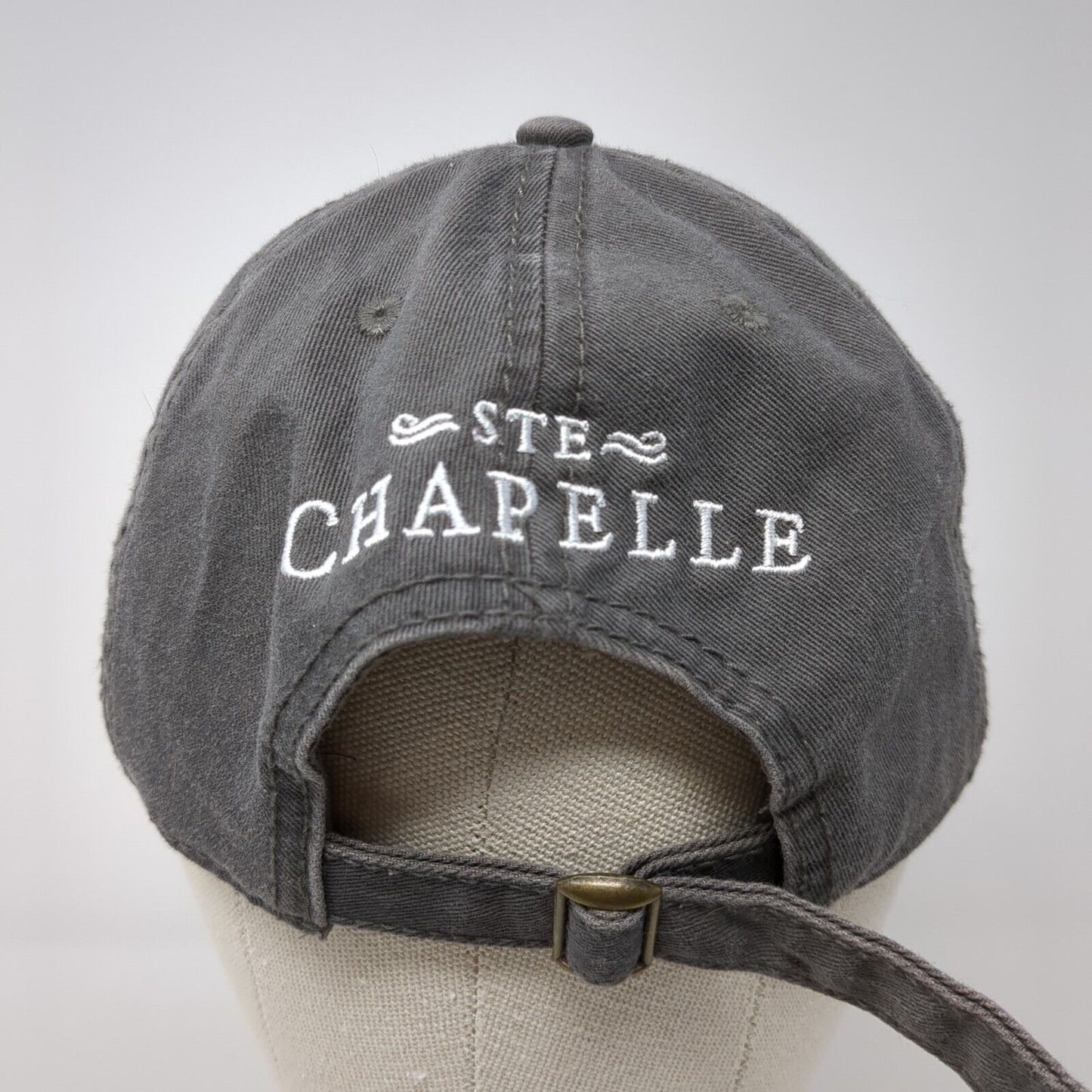 STE Chapelle Slideback Hat Gray One Size Adjustable Embroidered Cap America