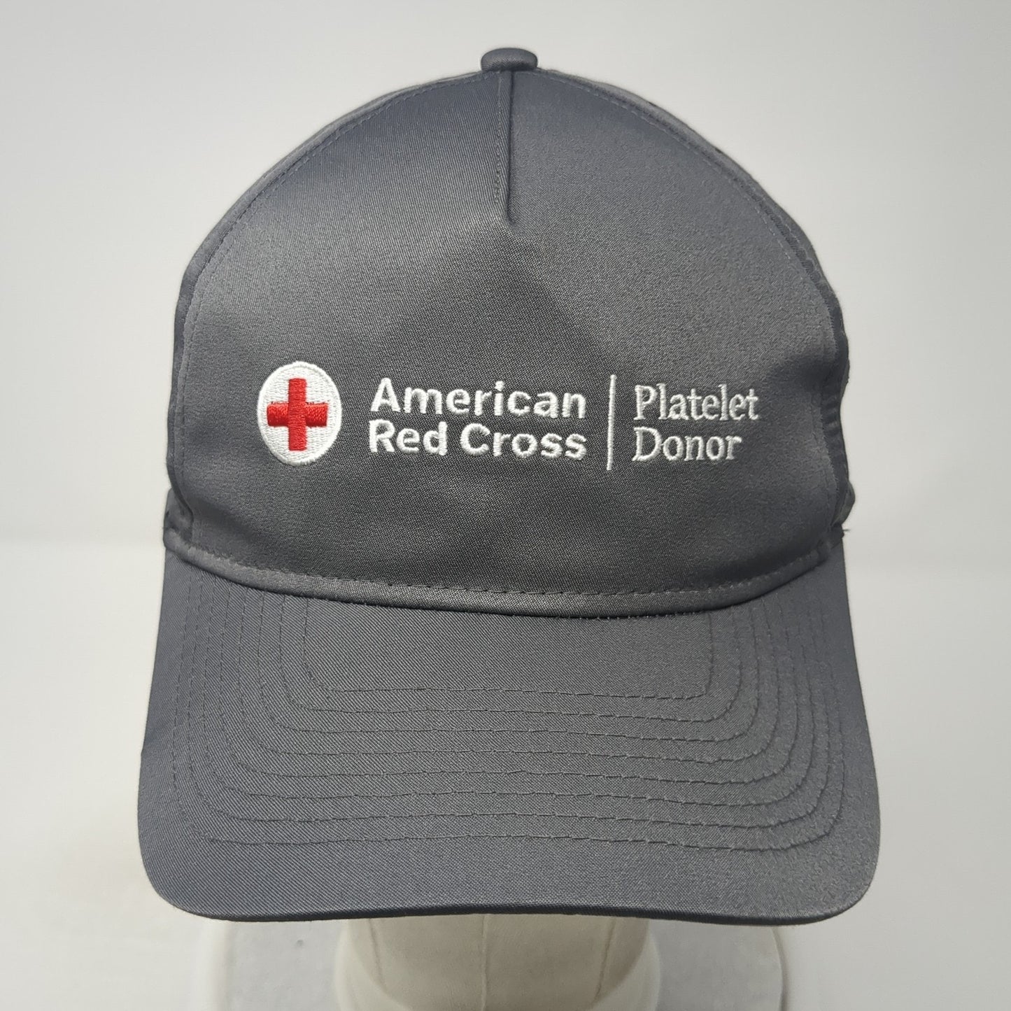 American Red Cross Baseball Cap Gray One Size Adjustable Embroidered 6 Panel