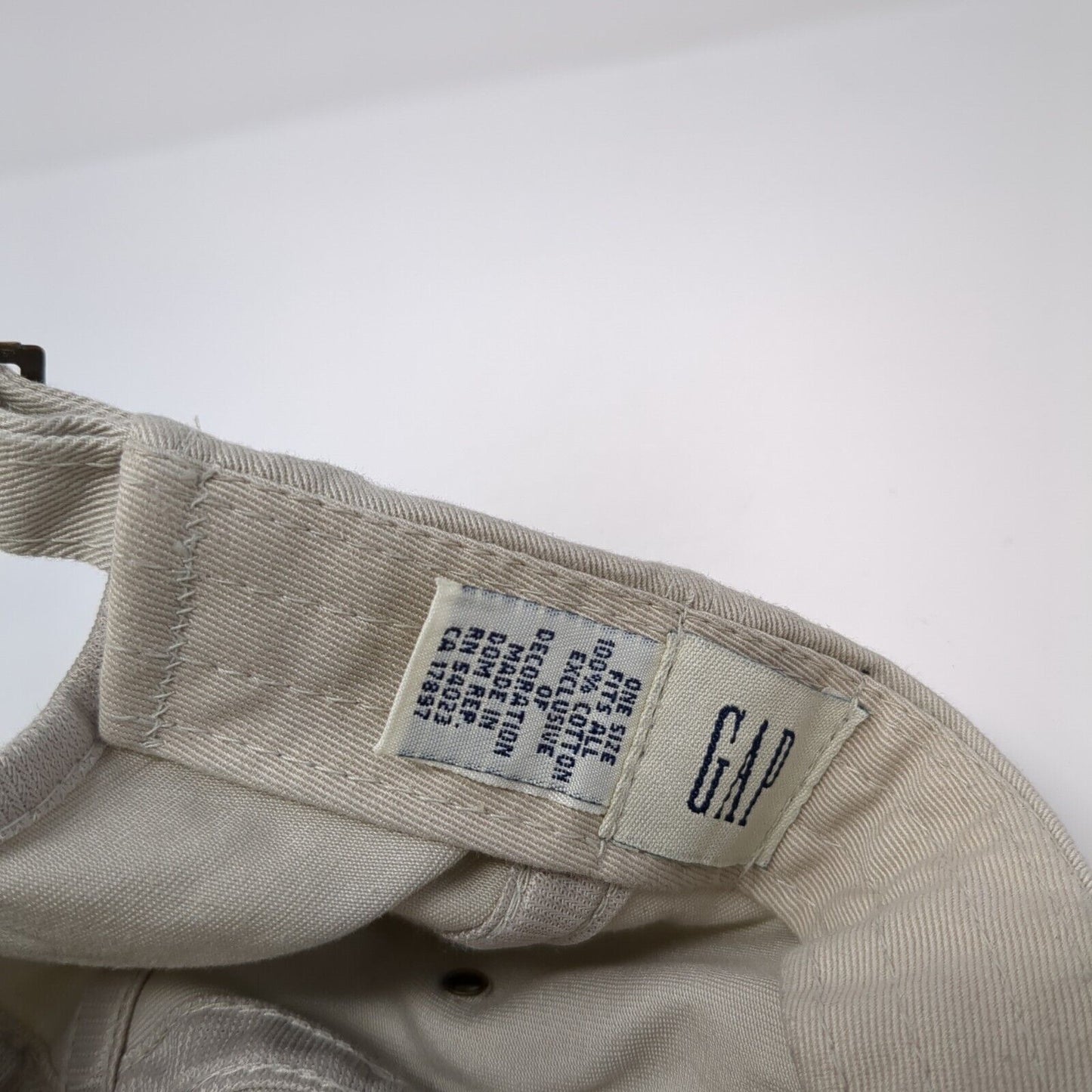 Gap Slideback Hat Tan One Size Adjustable Solid 6 Panel Blank Outdoor