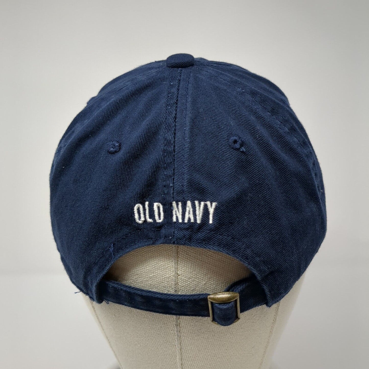Old Navy Slideback Hat Blue One Size Adjustable American Flag Patch