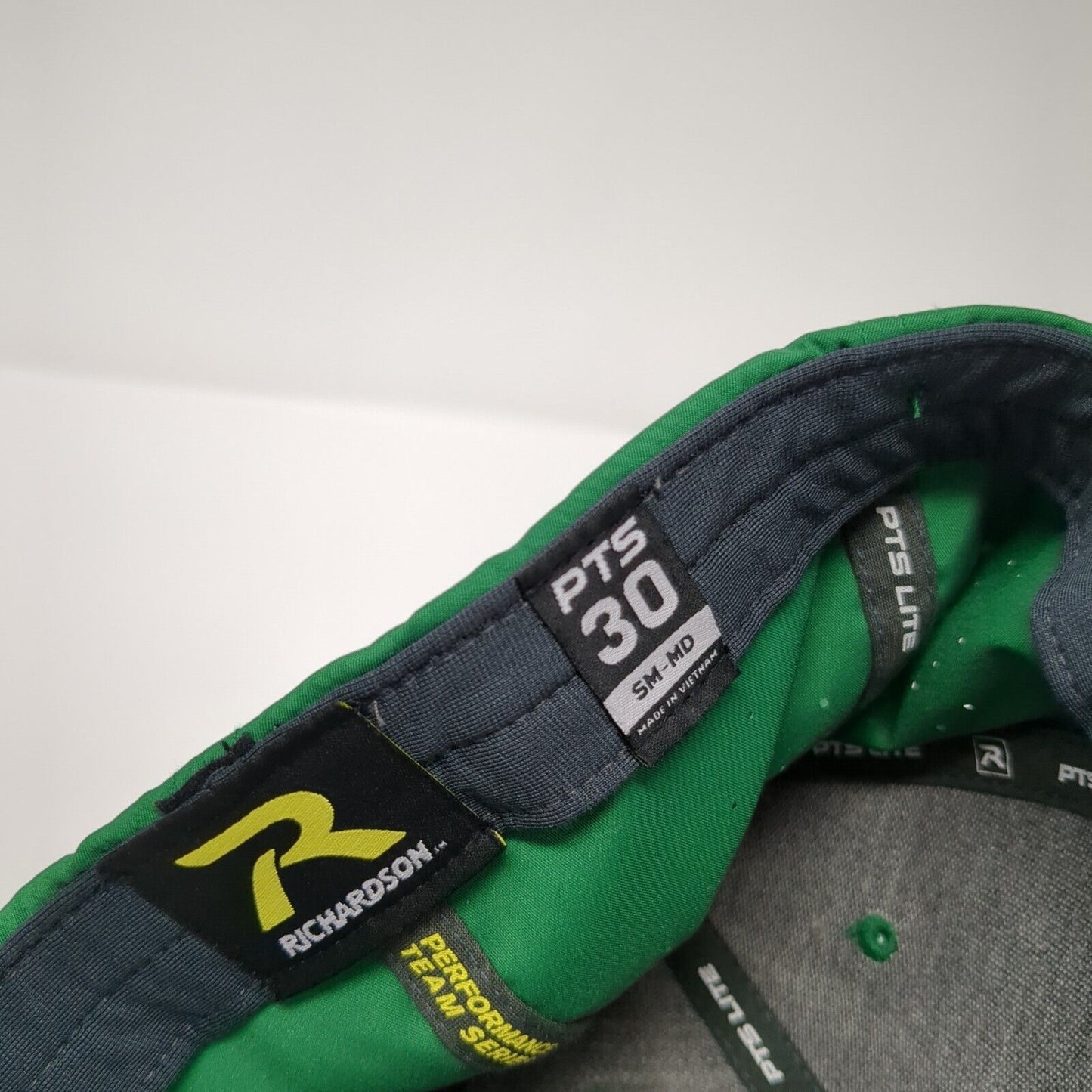 FMS Hawks Fitted Hat Green S-M Solid Embroidered Perforated Richardson