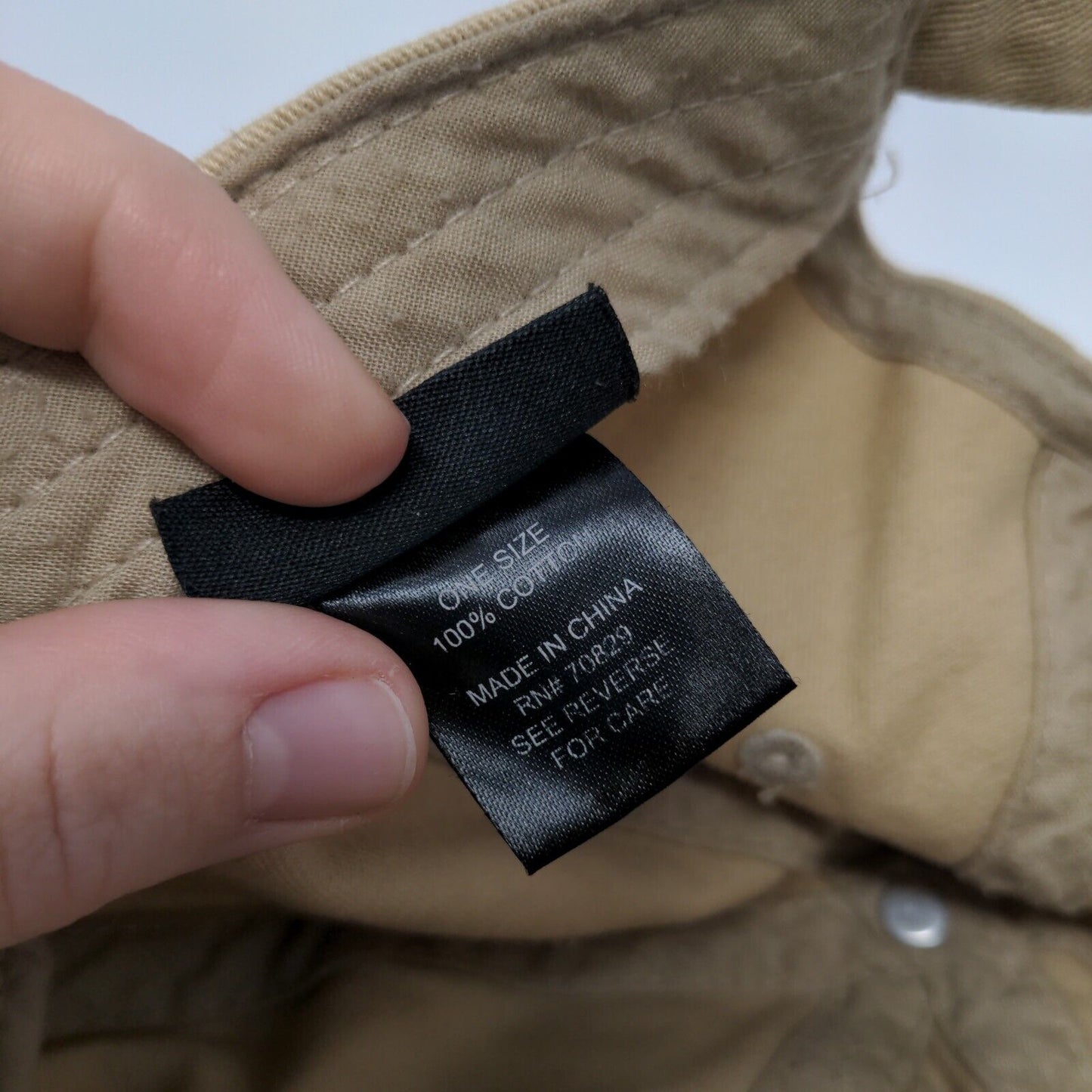 Bear Slideback Hat Tan One Size Adjustable Embroidered Carbon Elements