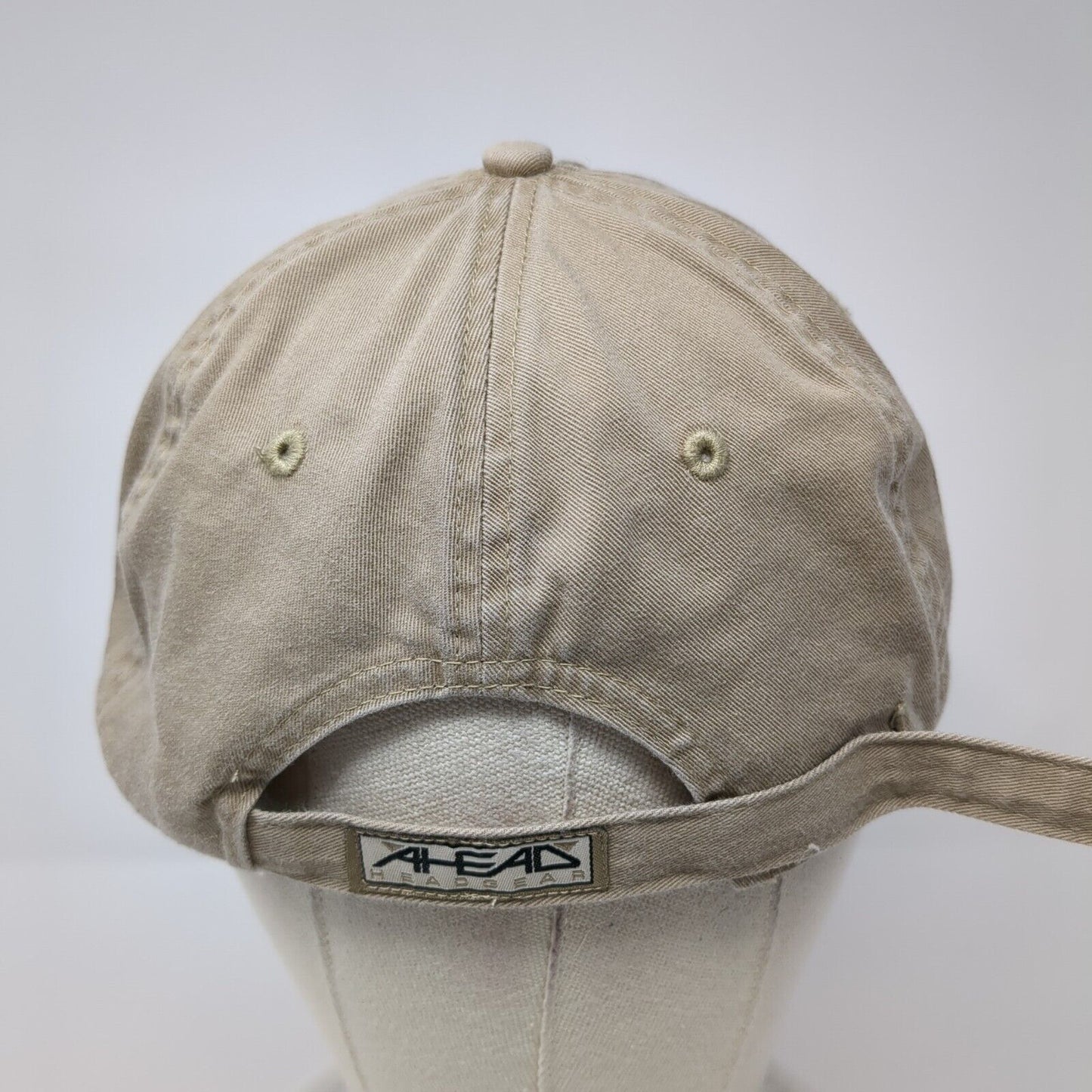 Yellowstone Strapback Hat Tan One Size Adjustable Classic Cut Embroidered Ahead