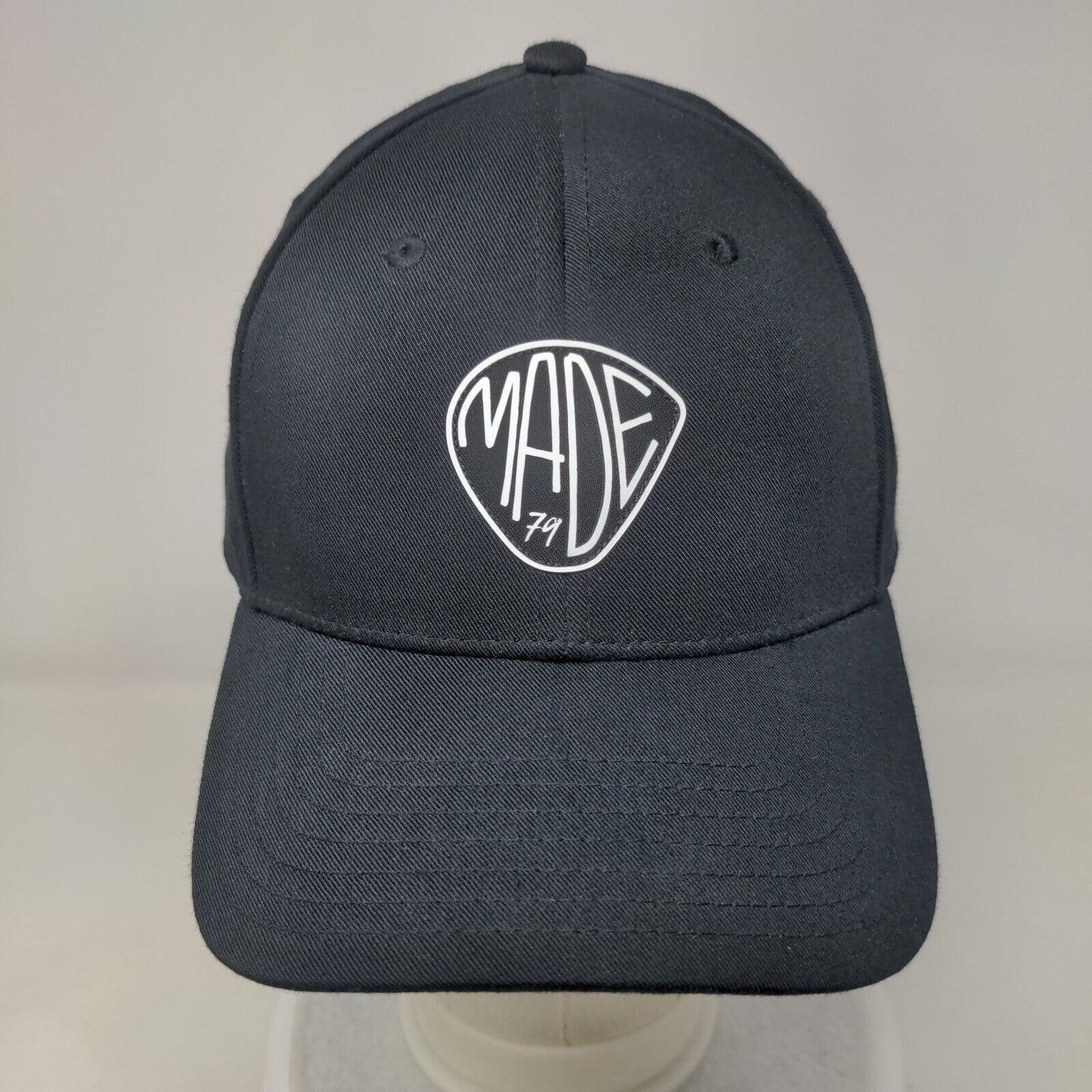 Made 79 Snapback Hat Black OSFA Adjustable 6 Panel Vent Holes TaylorMade