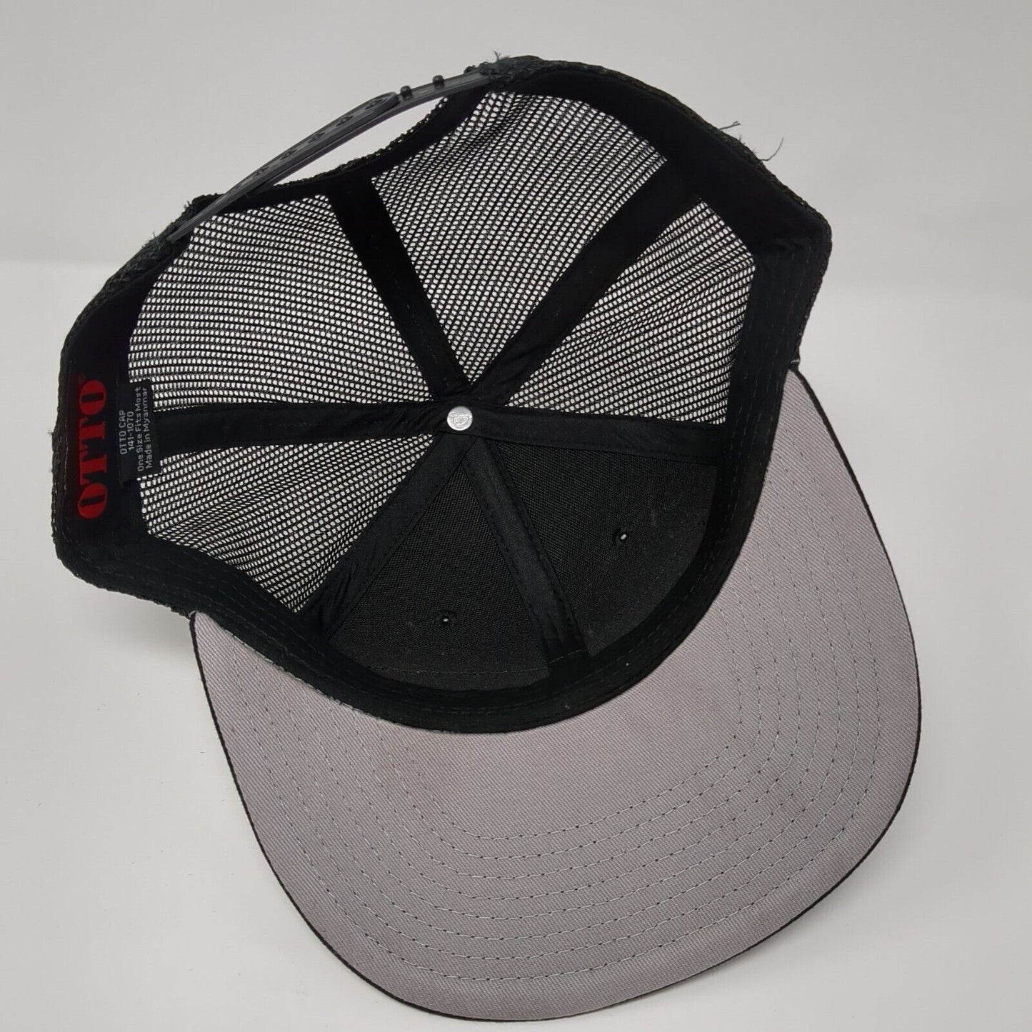 Advanced Heating & Cooling Snapback Trucker Hat Black One Size Flat Bill