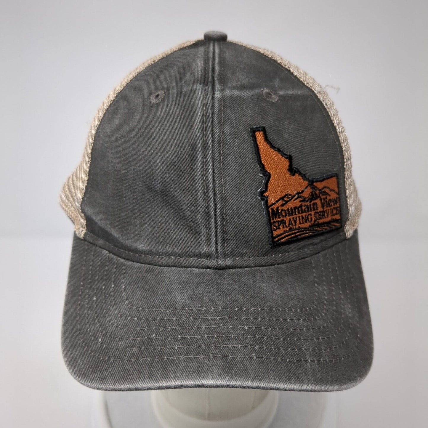Mountain View Spraying Service Women's Trucker Hat Gray One Size Ponytail