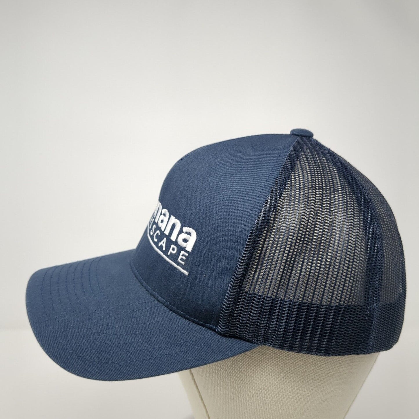 Banana Landscape Snapback Trucker Hat Blue OS Adjustable Mesh Back Yupoong