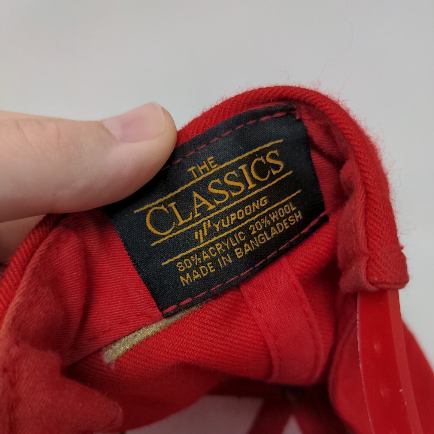 EXT Snapback Hat Red One Size Adjustable Embroidered The Classics Yupoong