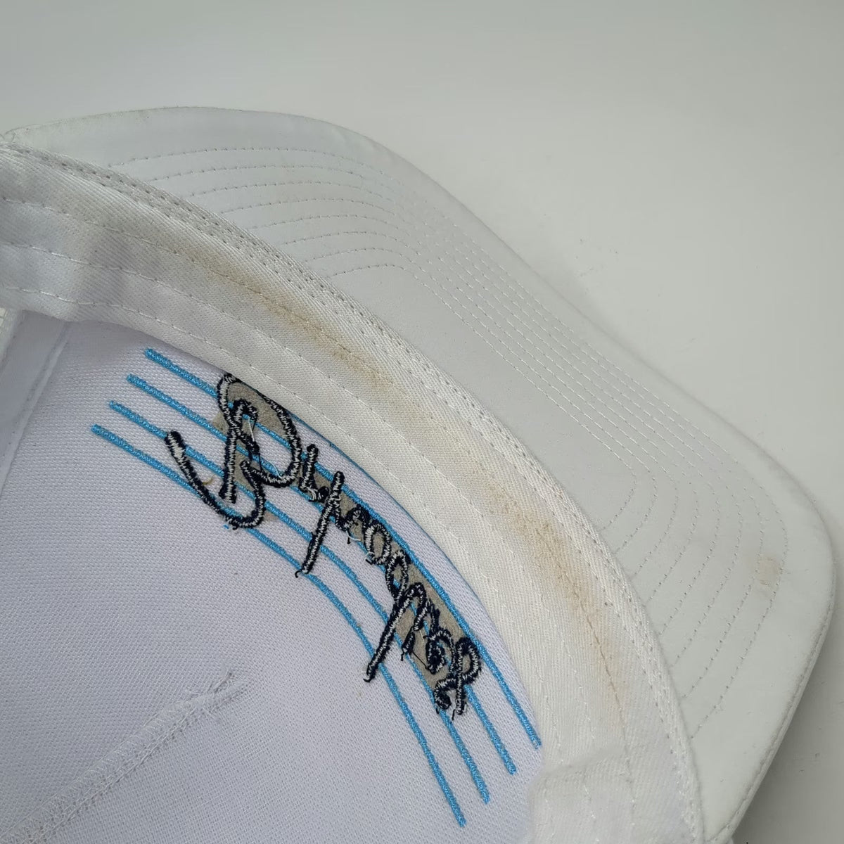 Brhodies White Trucker Hat One Size Mesh Back Snapback Rope 76 Shaka Logo Surf
