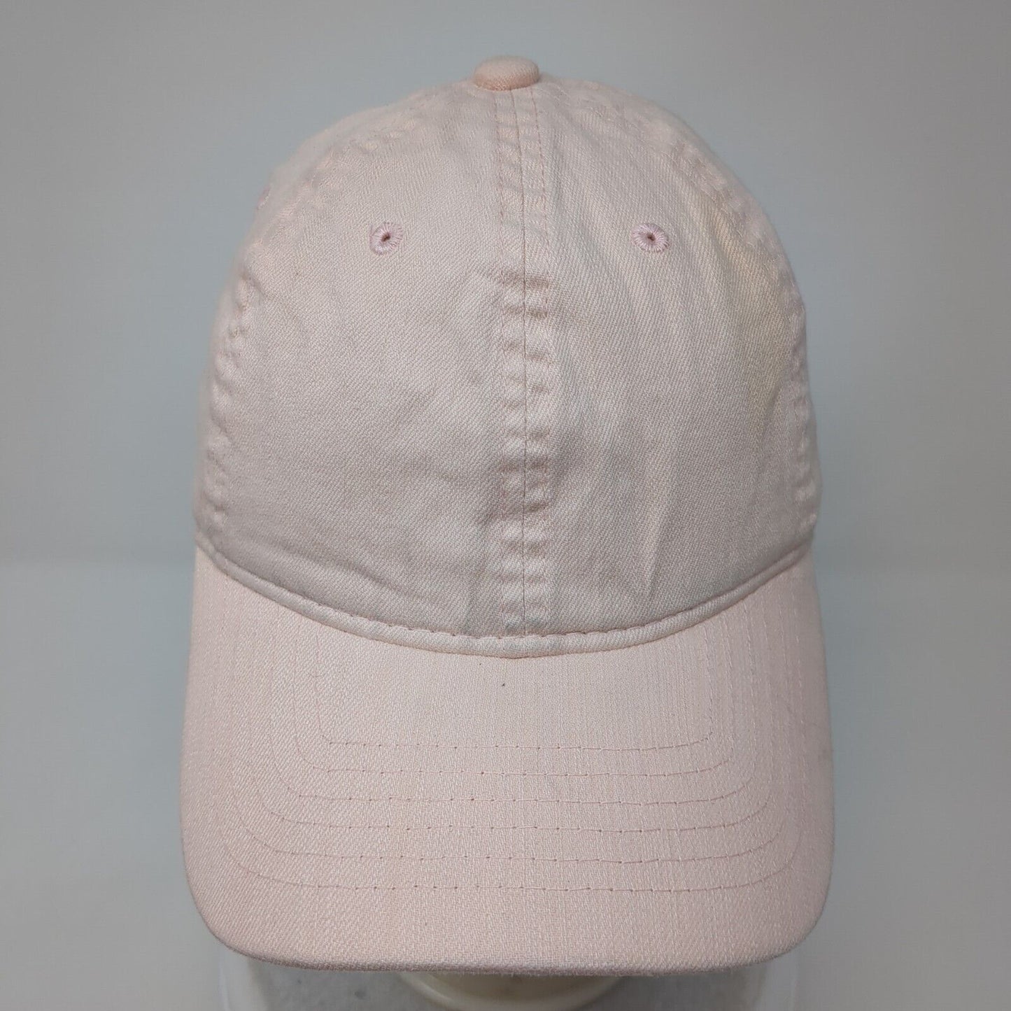 Unbranded Slideback Hat Pink One Size Adjustable Vented Holes 6 Panel Blank
